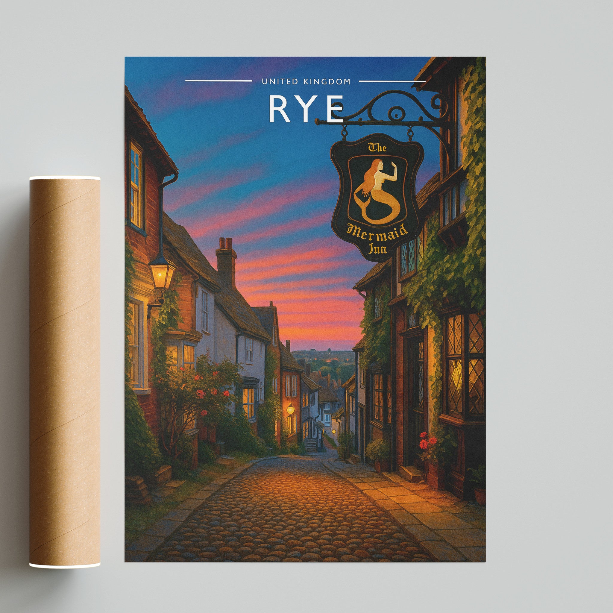 Rye Travel Poster - fine art print with shipping tube