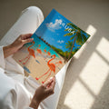 Aruba Travel Poster - A4 print held in hand