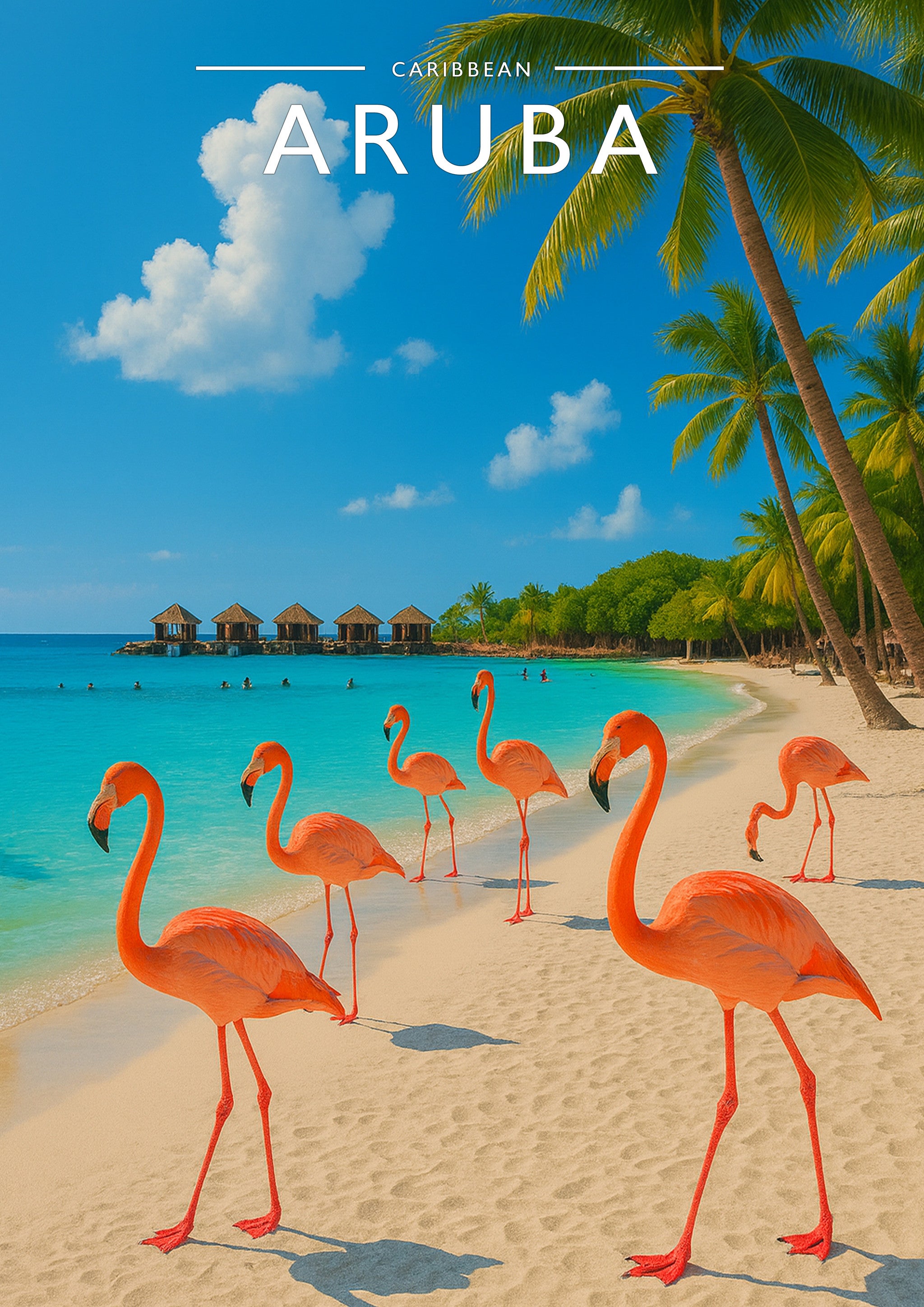 Aruba Travel Poster - A4 travel poster print