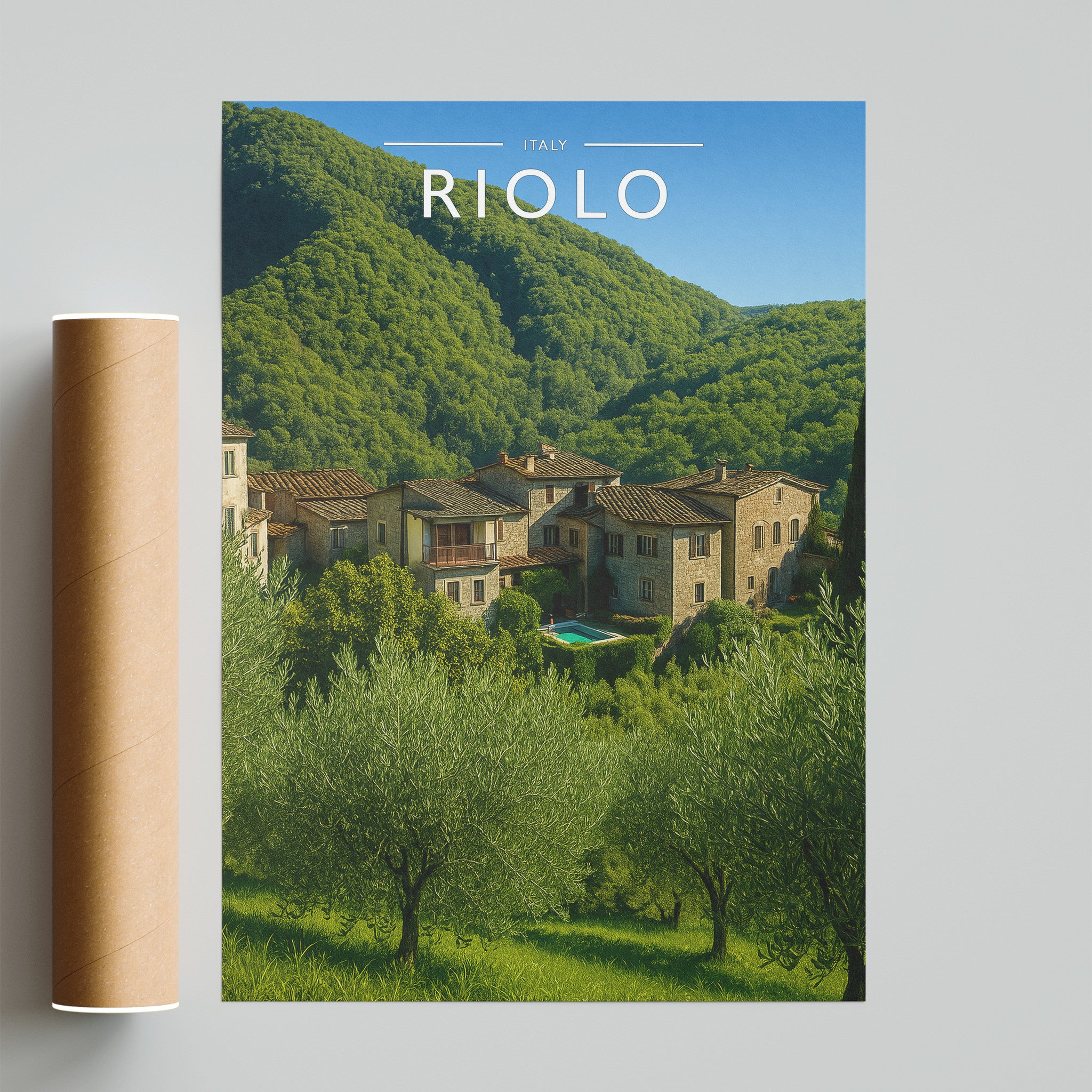 Riolo Travel Poster - fine art print with shipping tube