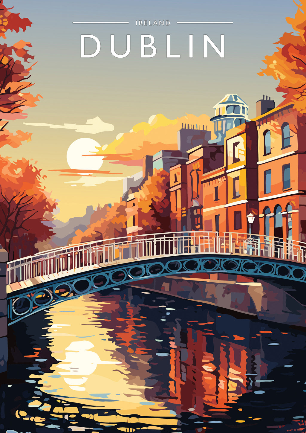 Dublin #3 Travel Poster - A4 travel poster print