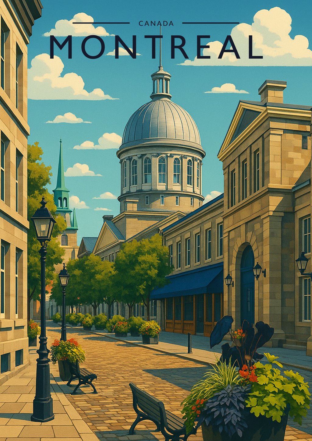 Montreal Travel Poster - A4 travel poster print