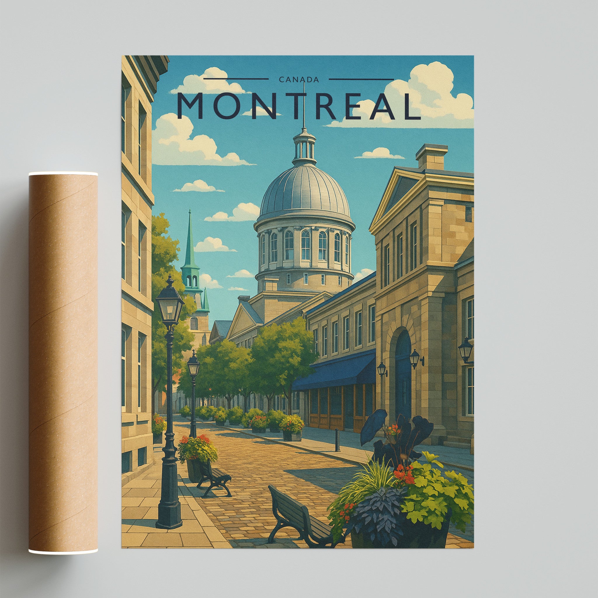 Montreal Travel Poster - fine art print with shipping tube