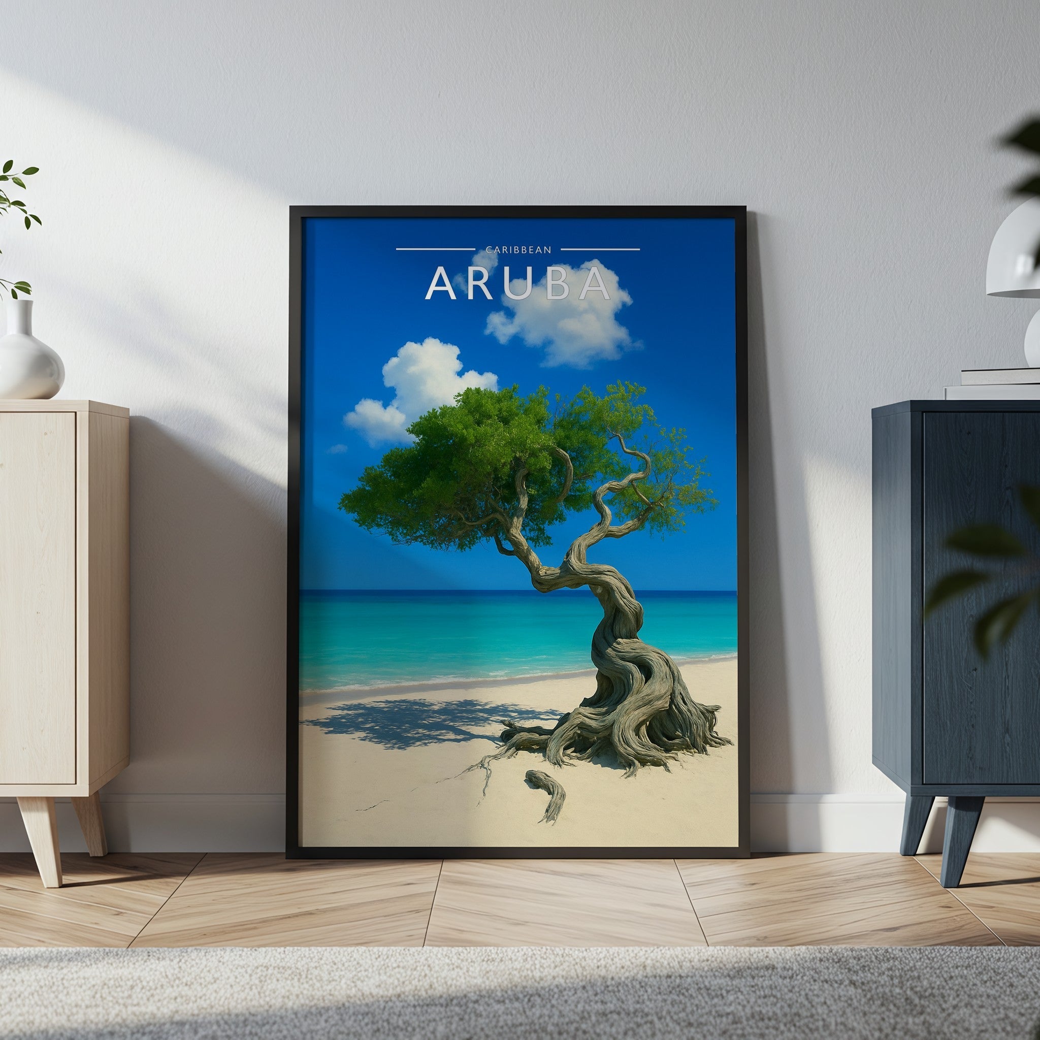 Aruba #2 Travel Poster in a black frame