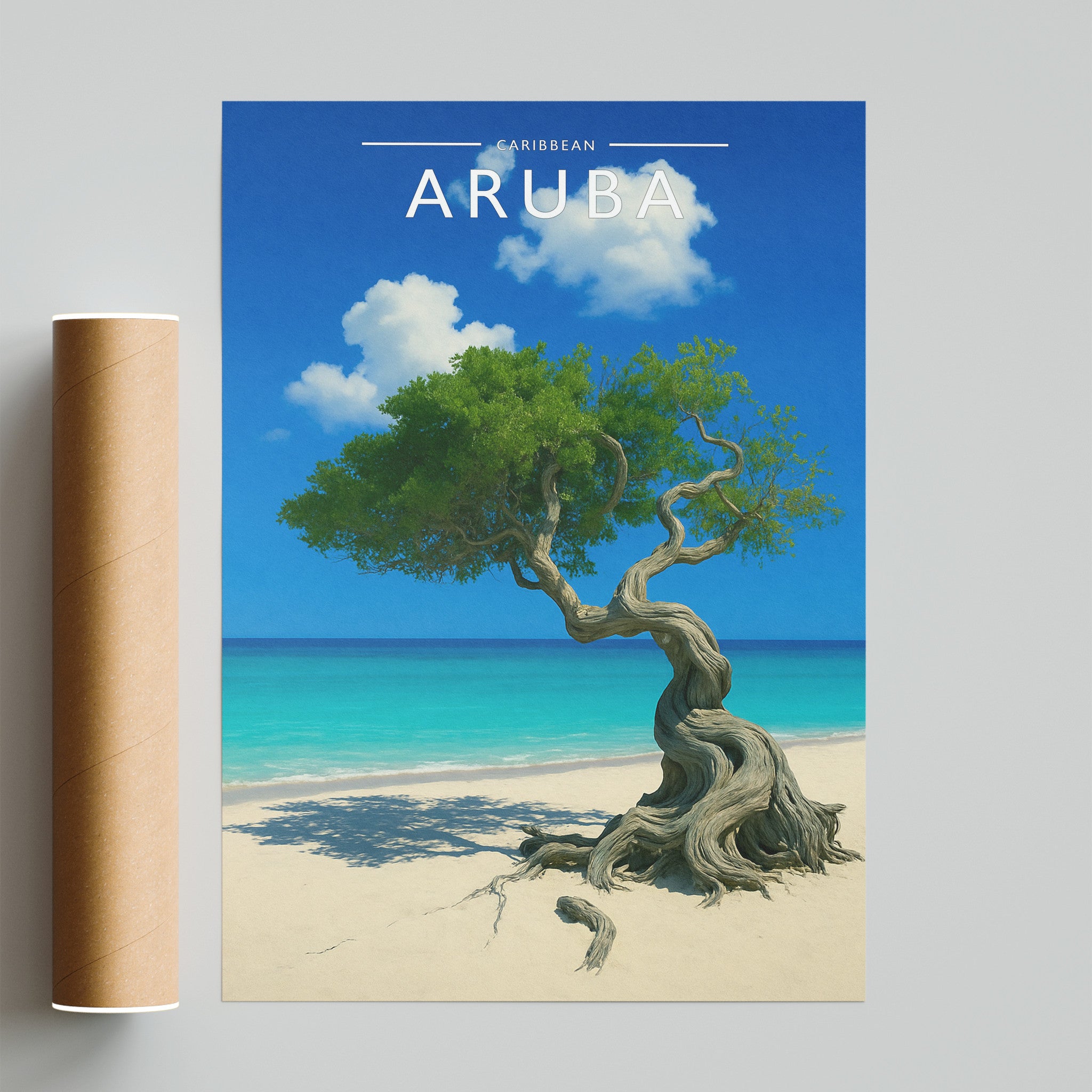 Aruba #2 Travel Poster - fine art print with shipping tube