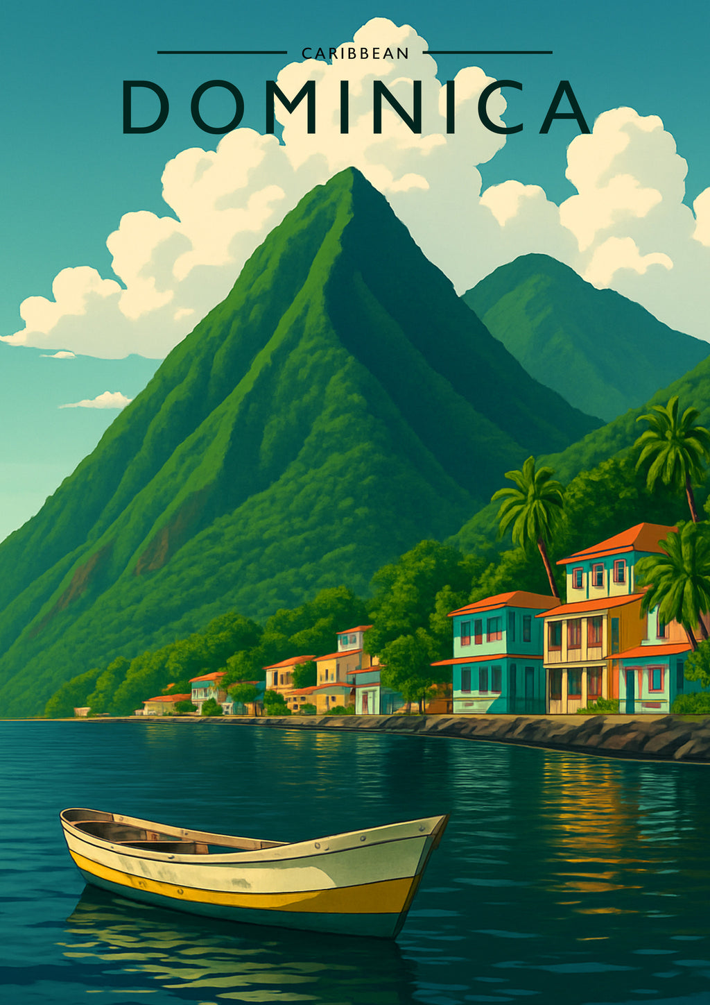 Dominica Travel Poster - A4 travel poster print