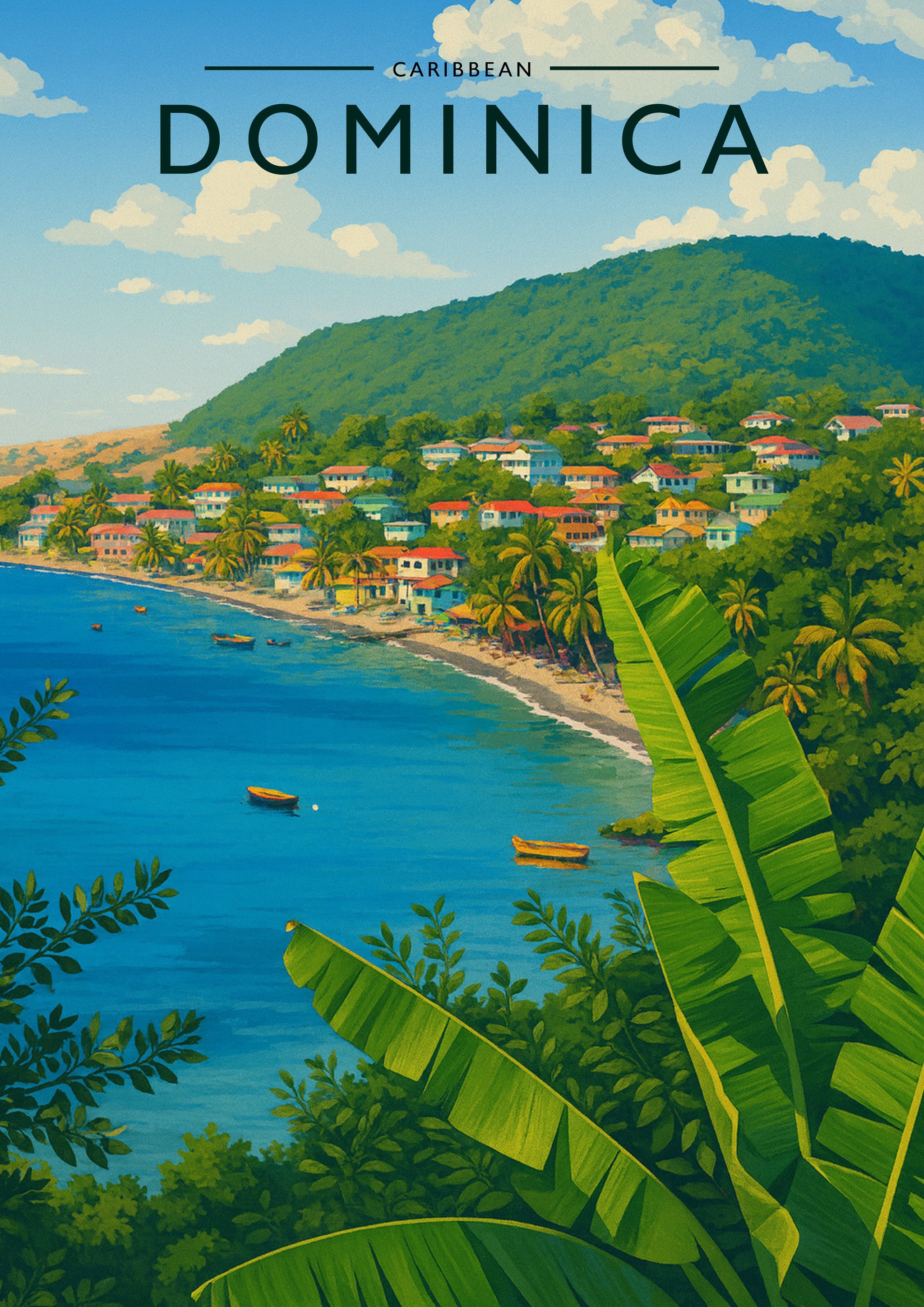 Dominica #2 Travel Poster - A4 travel poster print