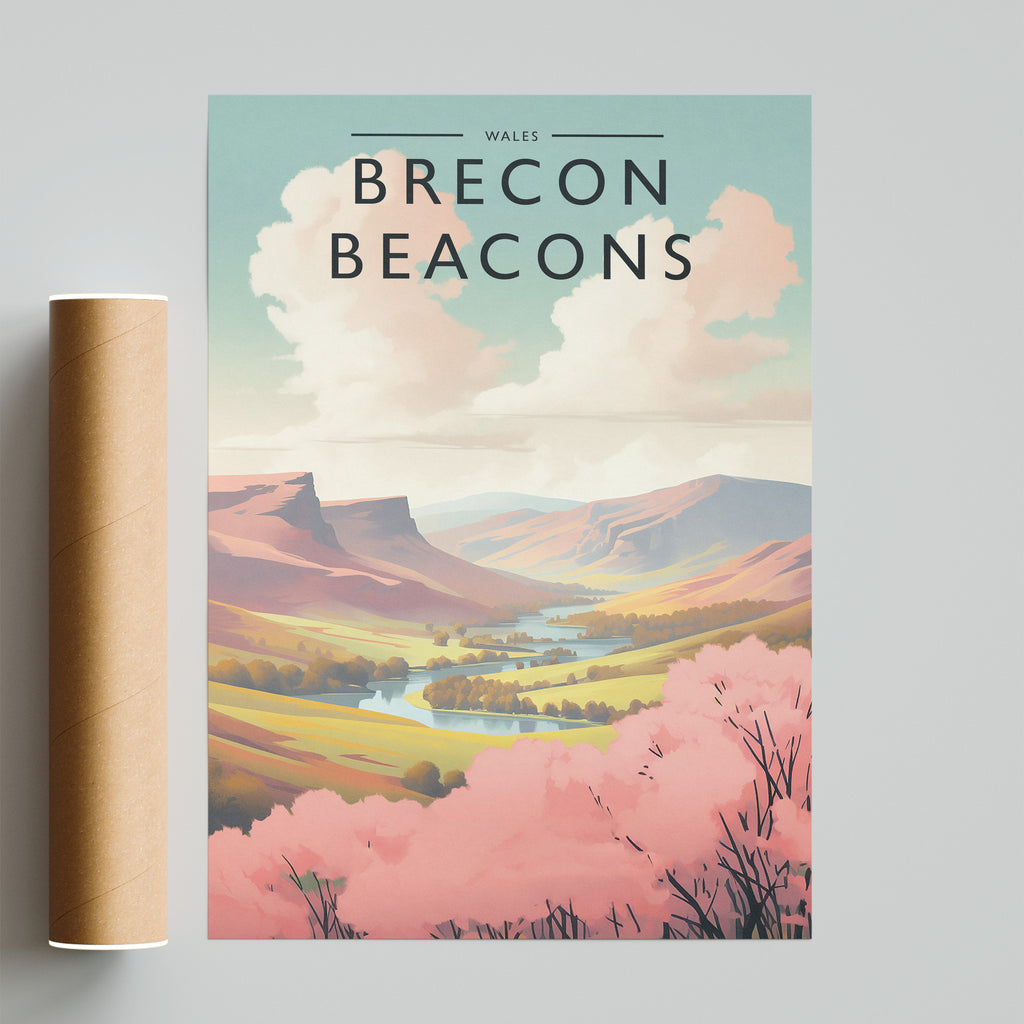 Brecon Beacons Travel Poster - fine art print with shipping tube