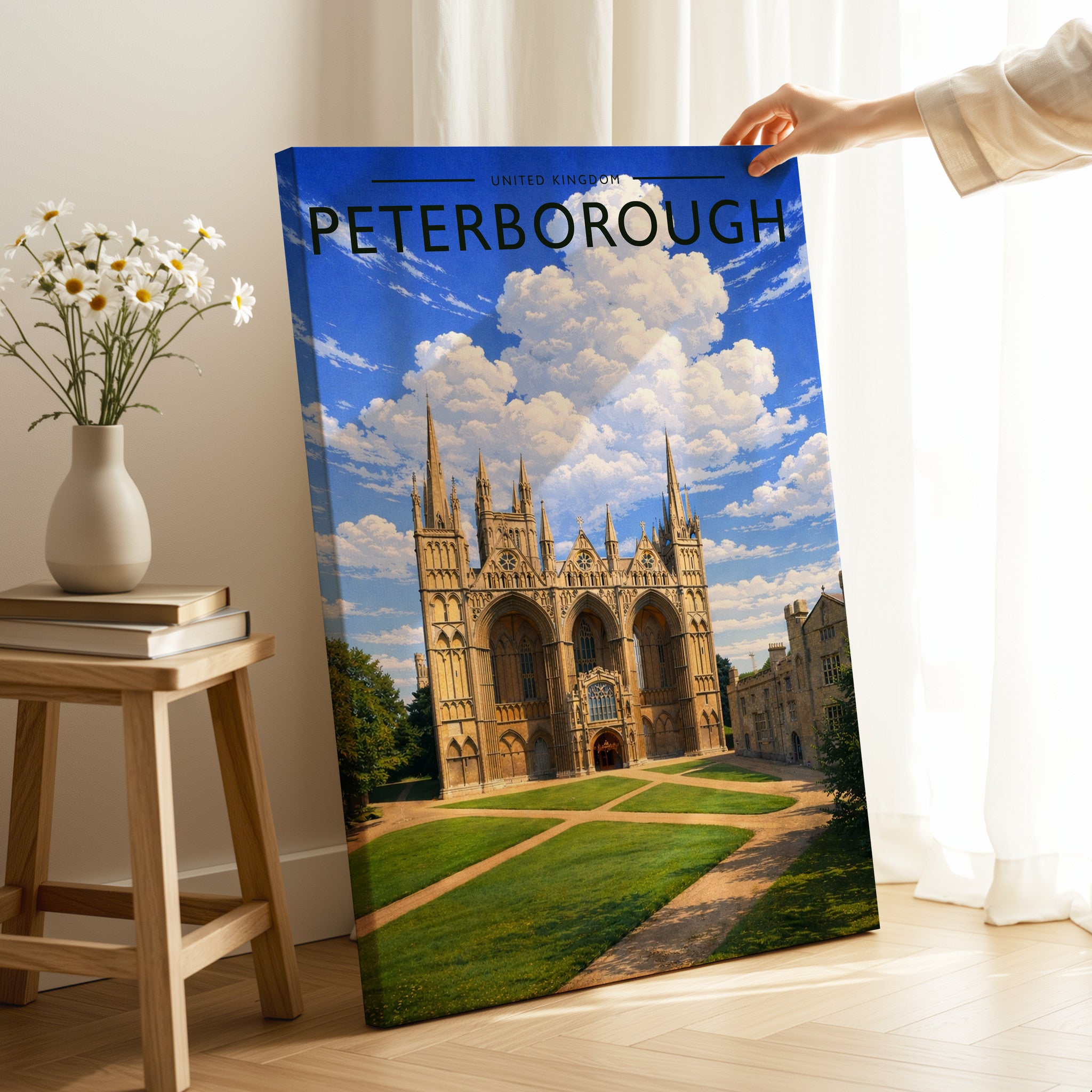 Peterborough #3 Travel Poster as a gallery-wrapped canvas