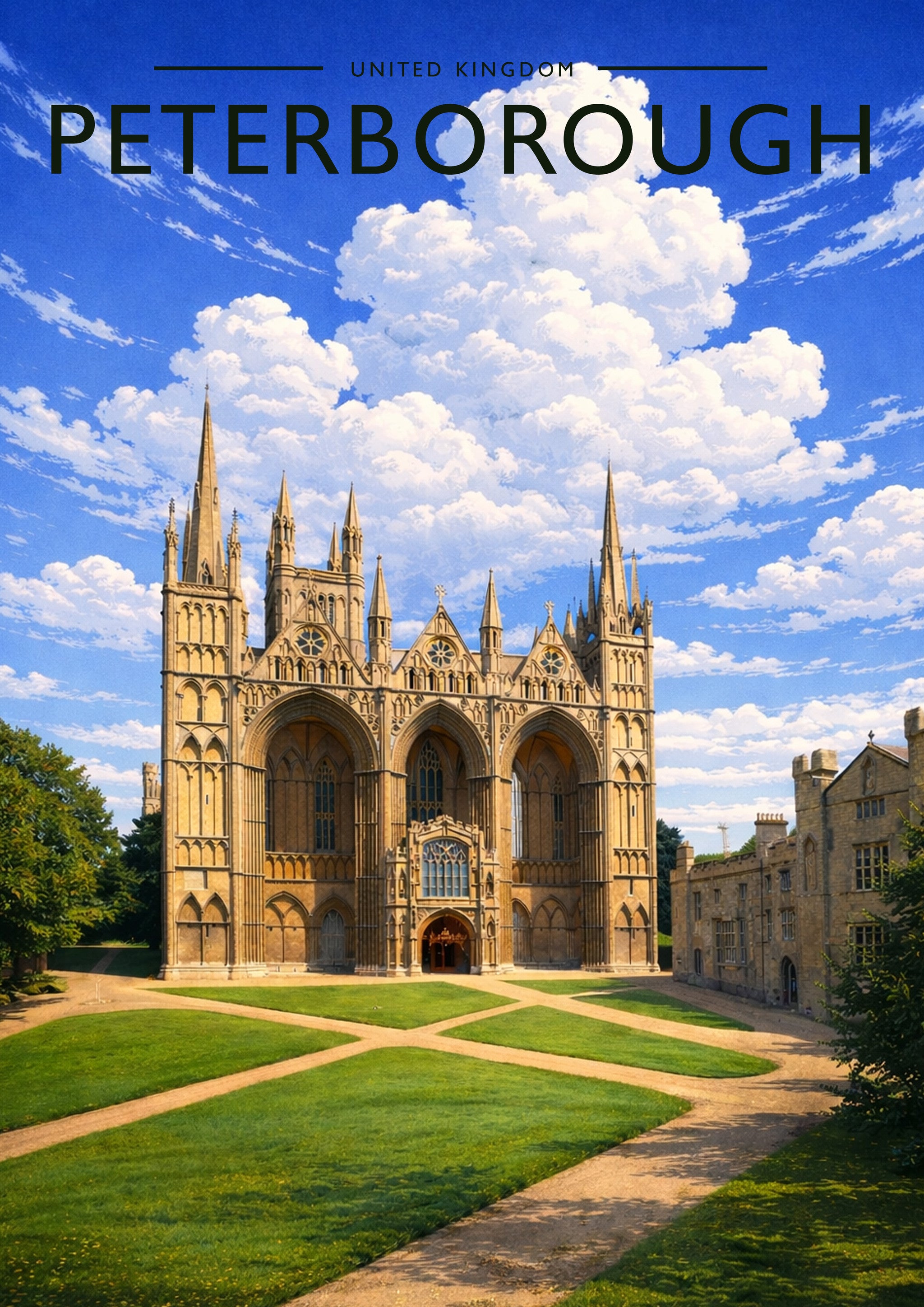 Peterborough #3 Travel Poster - A4 travel poster print