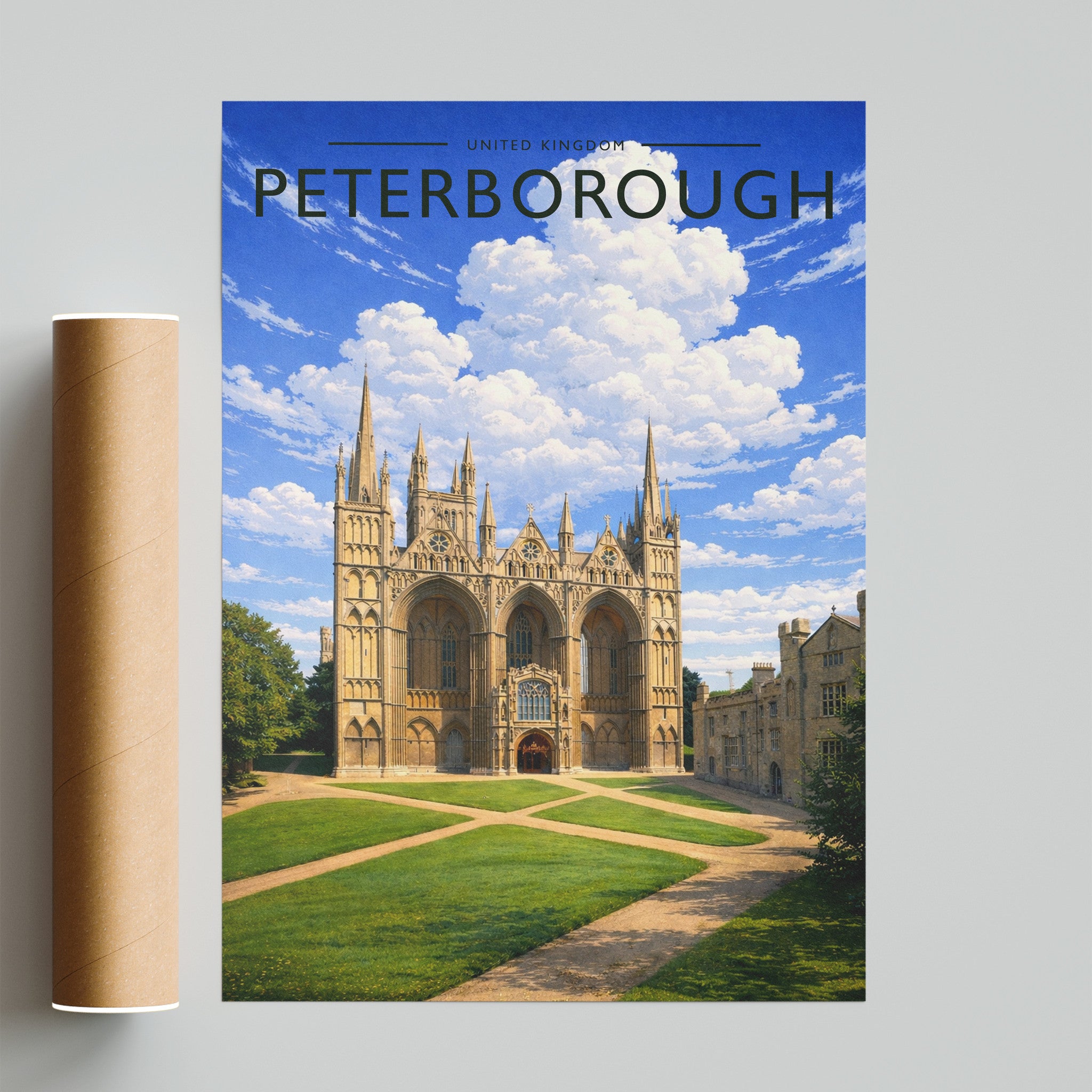 Peterborough #3 Travel Poster - fine art print with shipping tube