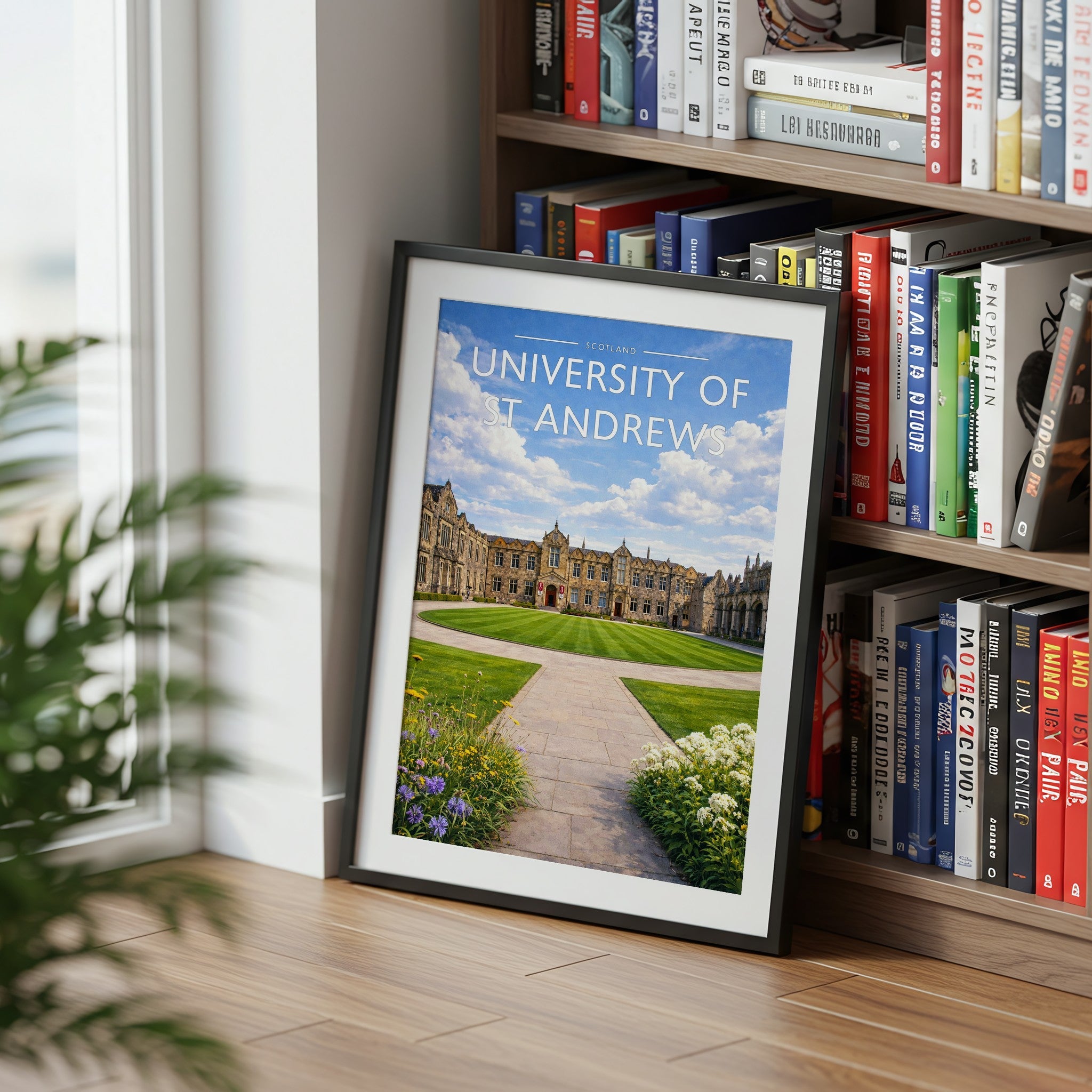 St Andrews Travel Poster mounted in a black frame