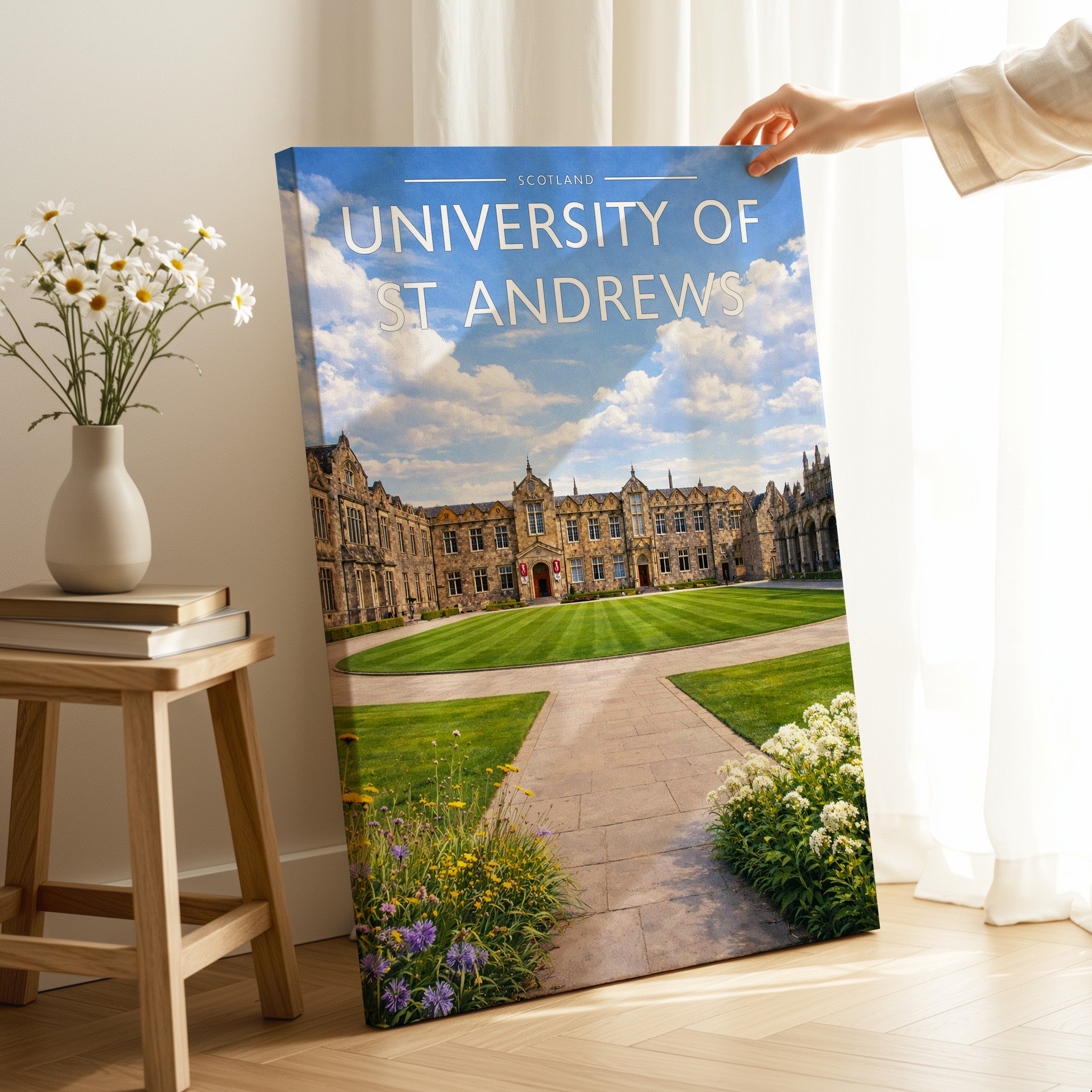 St Andrews Travel Poster as a gallery-wrapped canvas