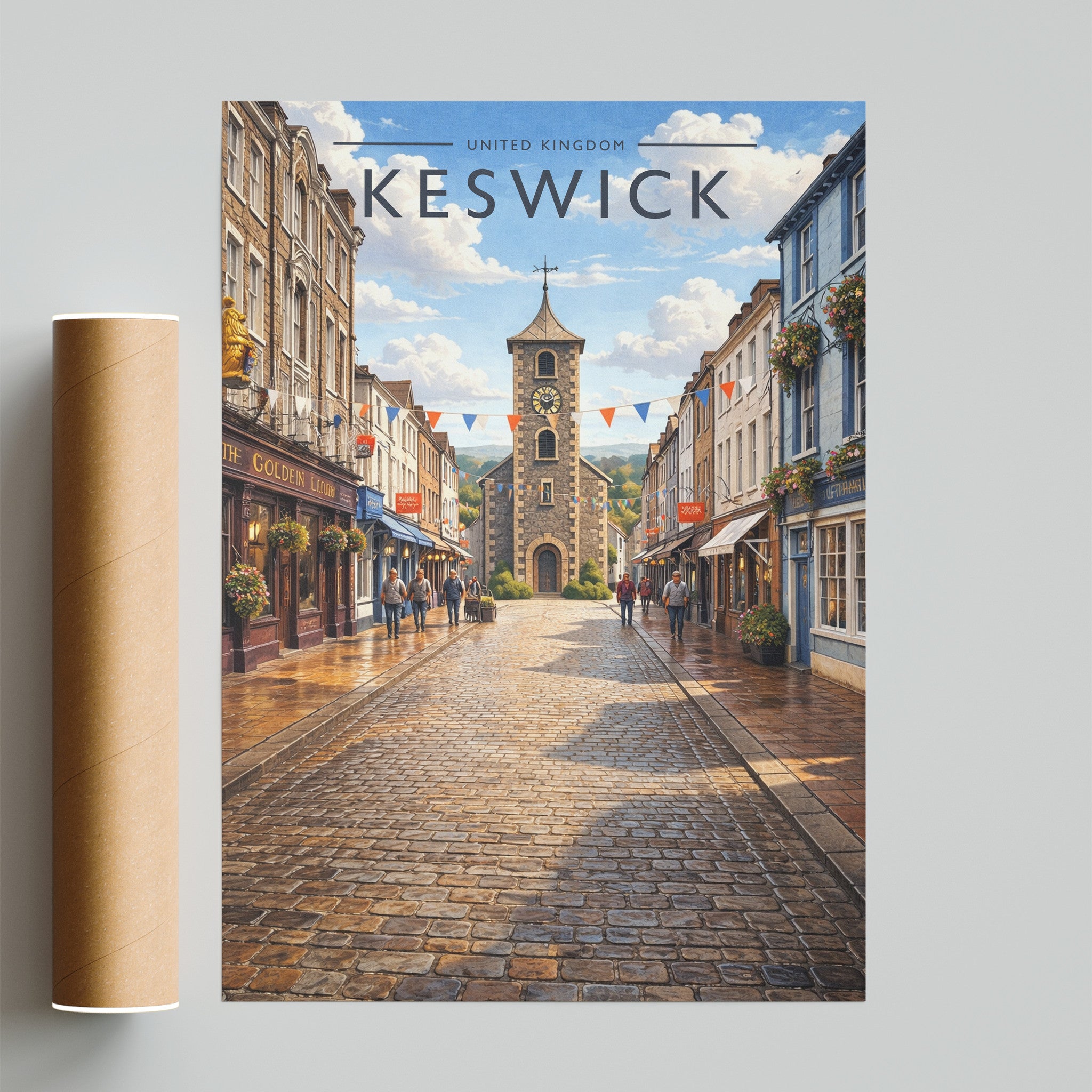 Keswick Travel Poster - fine art print with shipping tube