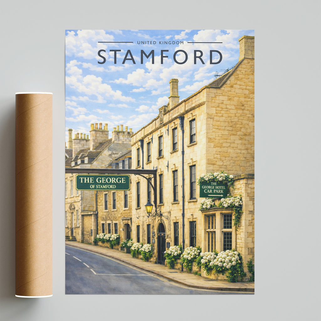 Stamford #7 Travel Poster - fine art print with shipping tube