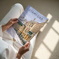 Stamford #8 Travel Poster - A4 print held in hand