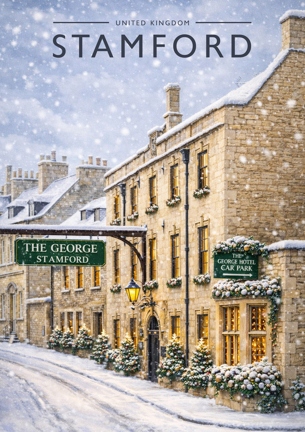Stamford #8 Travel Poster - A4 travel poster print