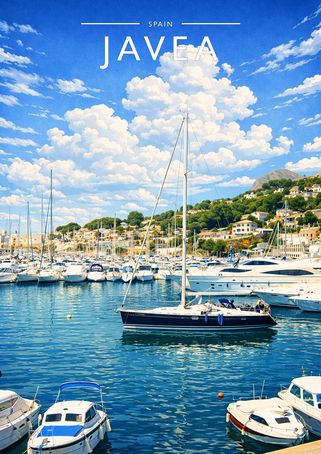 Javea #2 Travel Poster - A4 travel poster print