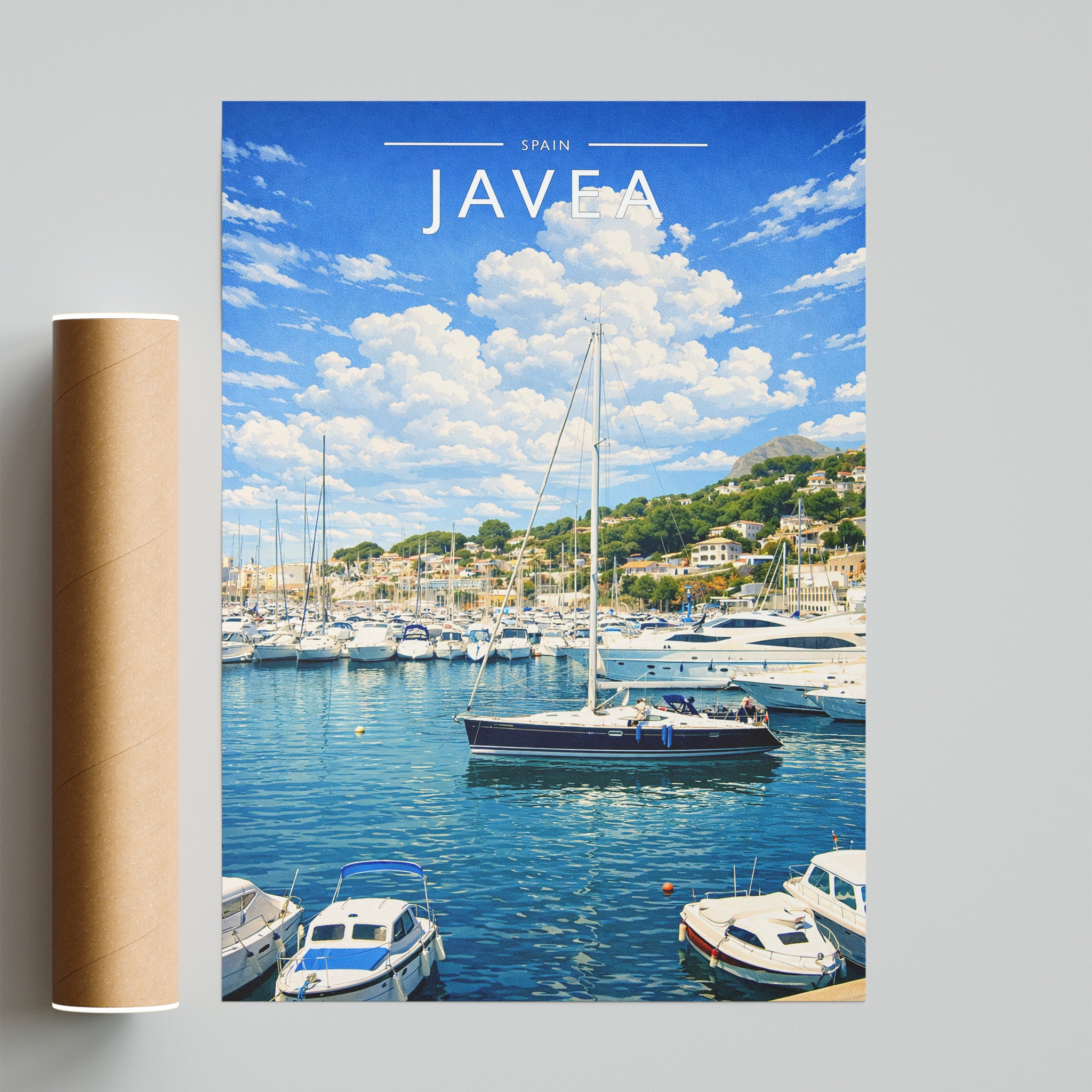 Javea #2 Travel Poster - fine art print with shipping tube