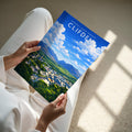 Clifden Travel Poster - A4 print held in hand