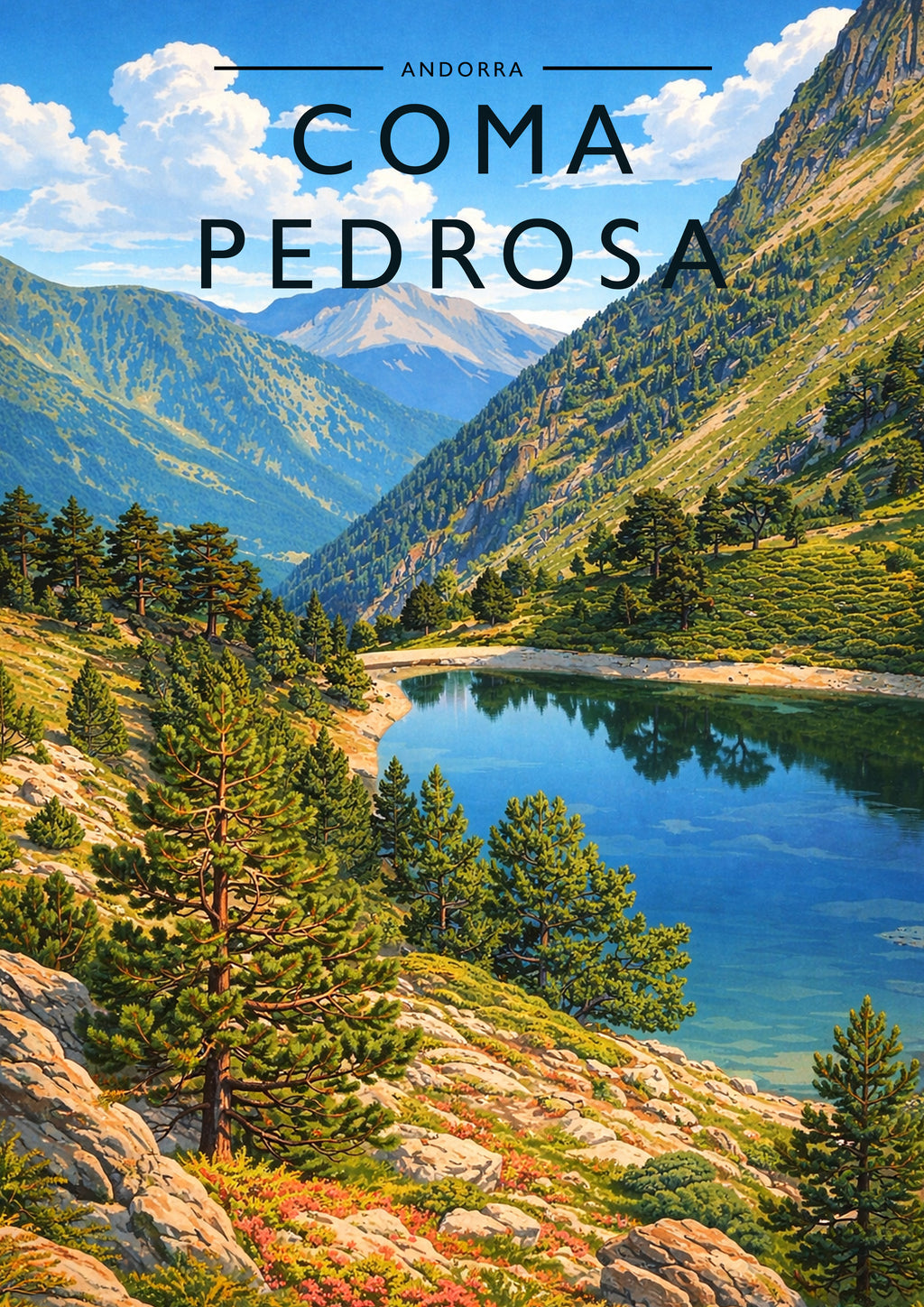 Coma Pedrosa Travel Poster - A4 travel poster print