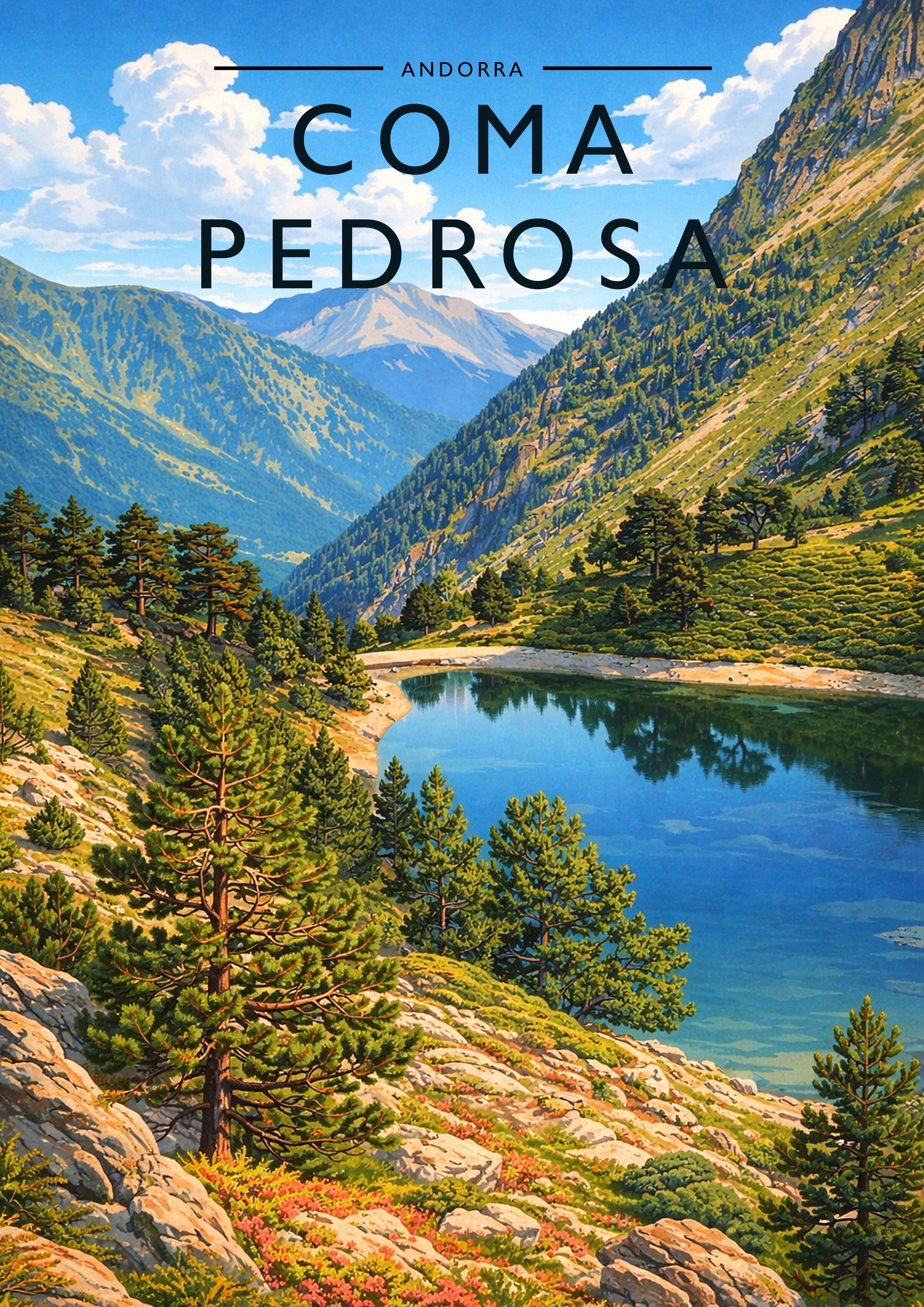 Coma Pedrosa Travel Poster - A4 travel poster print