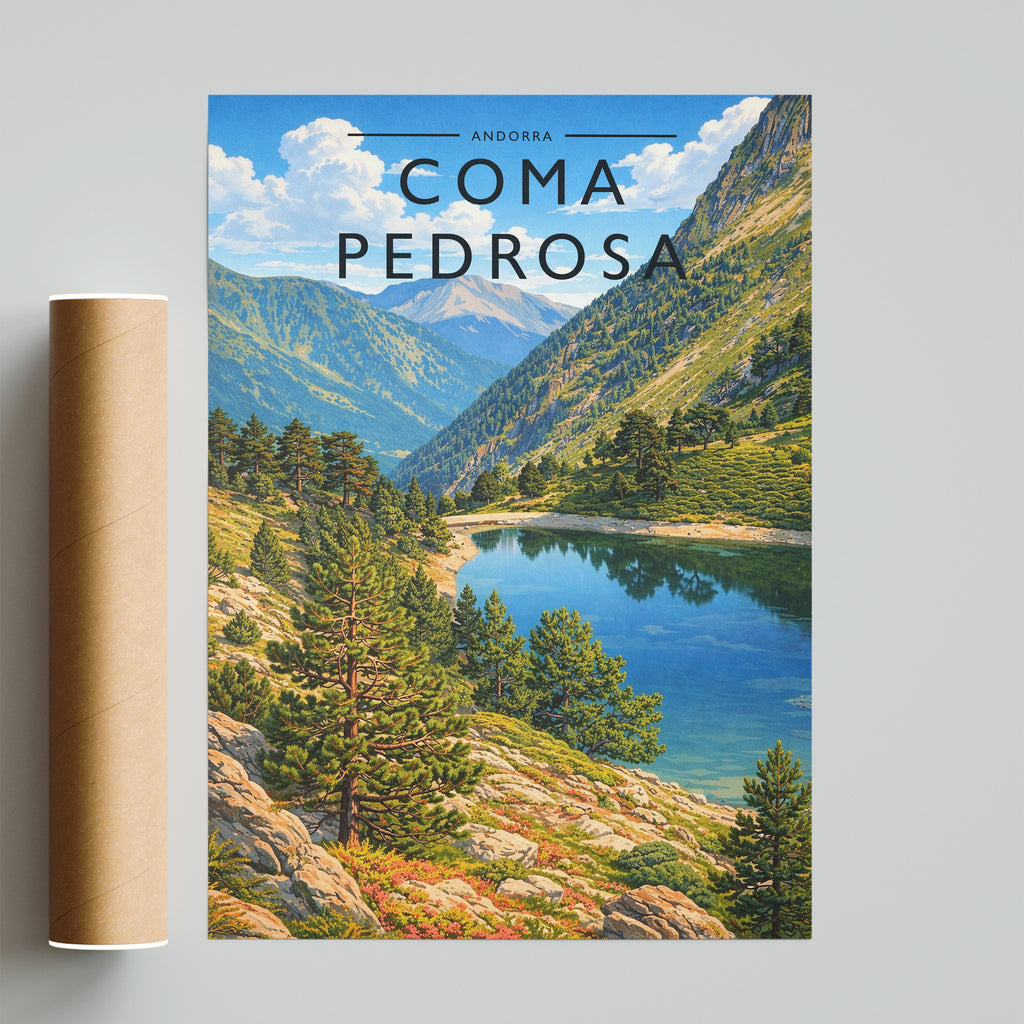 Coma Pedrosa Travel Poster - fine art print with shipping tube