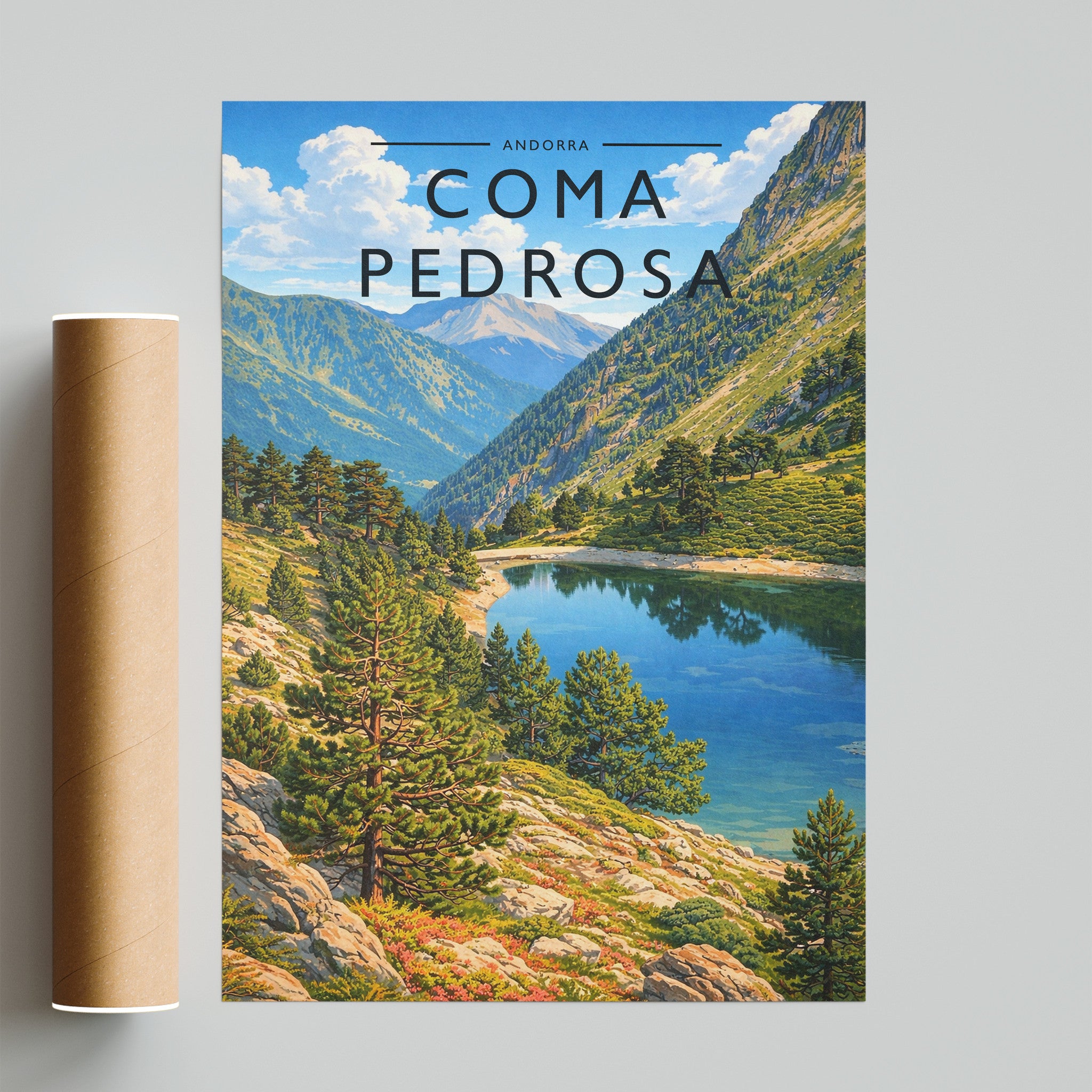 Coma Pedrosa Travel Poster - fine art print with shipping tube