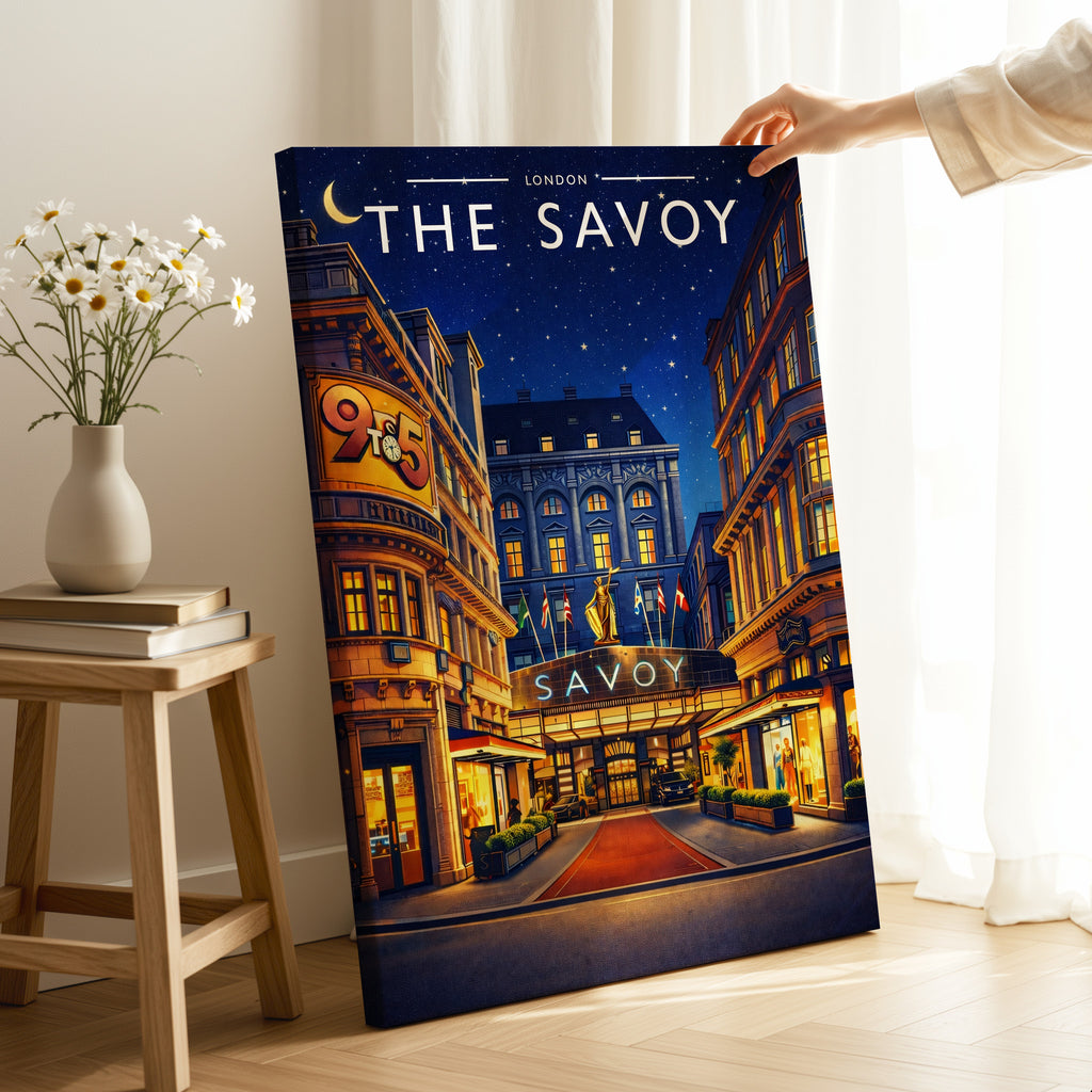London #3 Travel Poster as a gallery-wrapped canvas