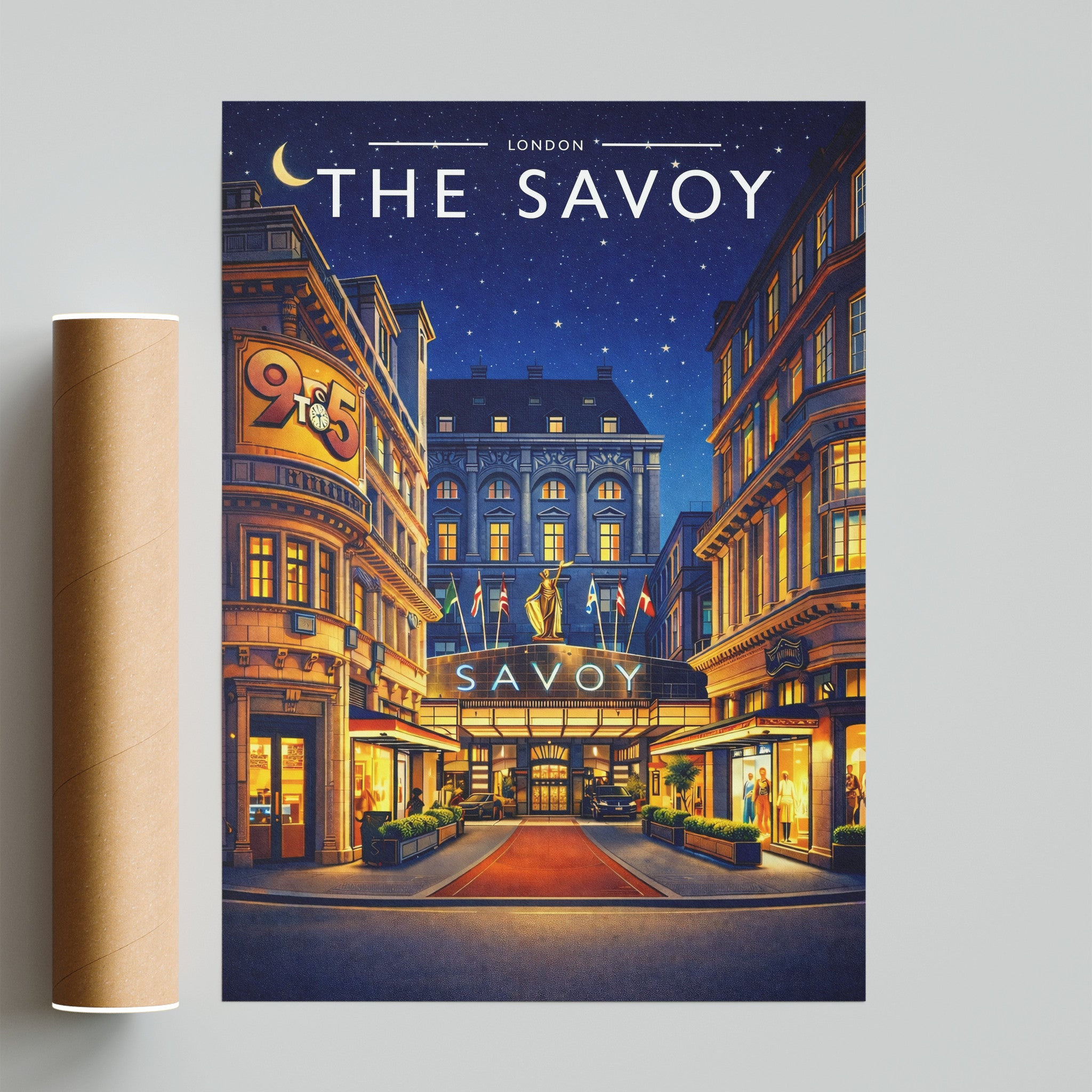 London #3 Travel Poster - fine art print with shipping tube