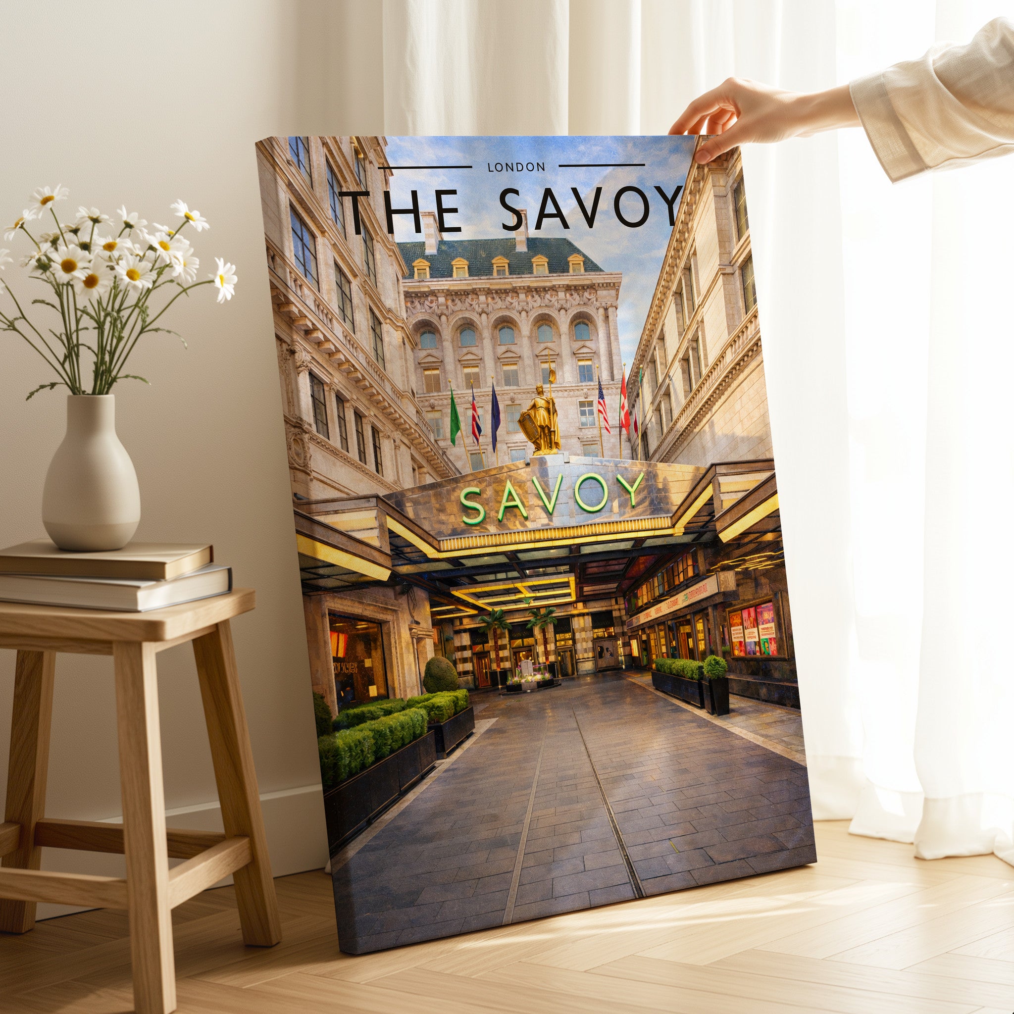 London #4 Travel Poster as a gallery-wrapped canvas