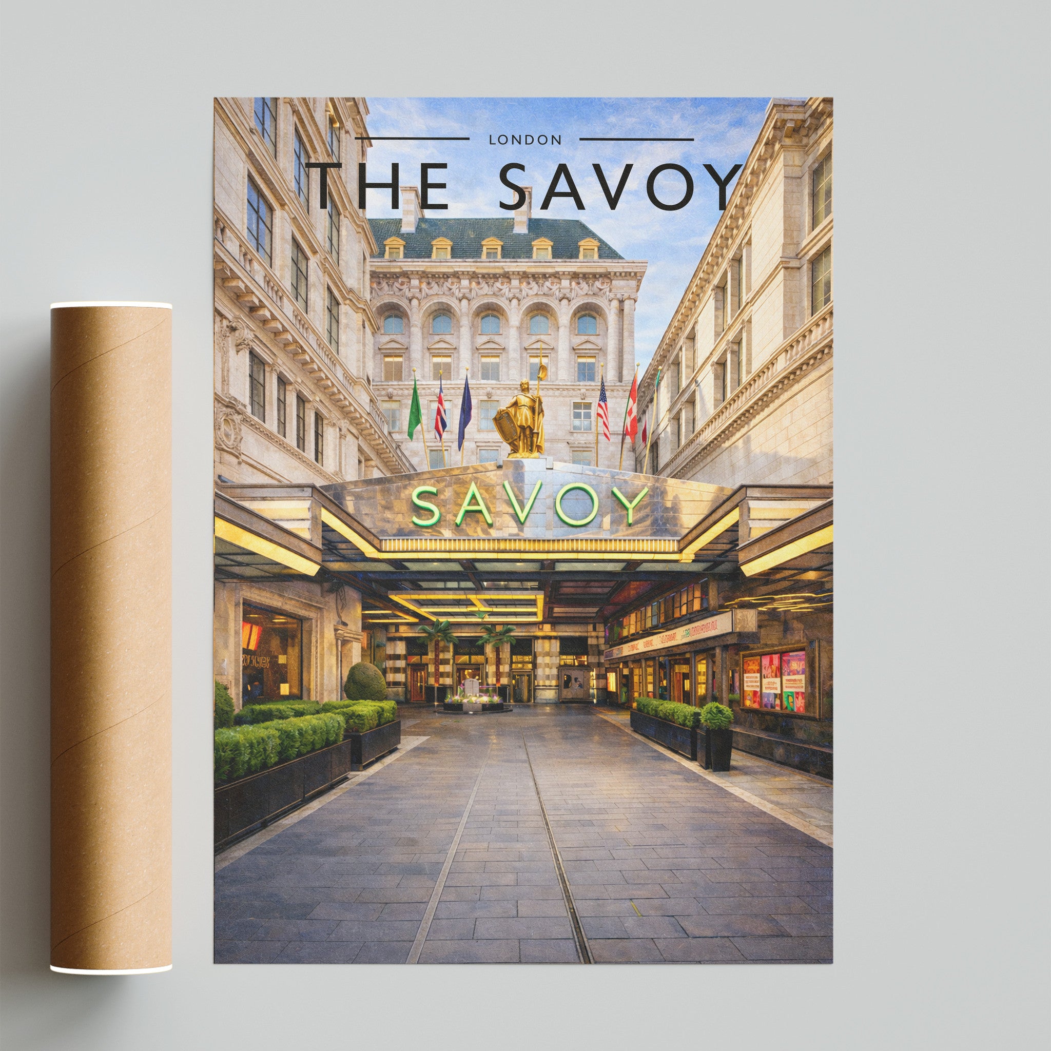 London #4 Travel Poster - fine art print with shipping tube