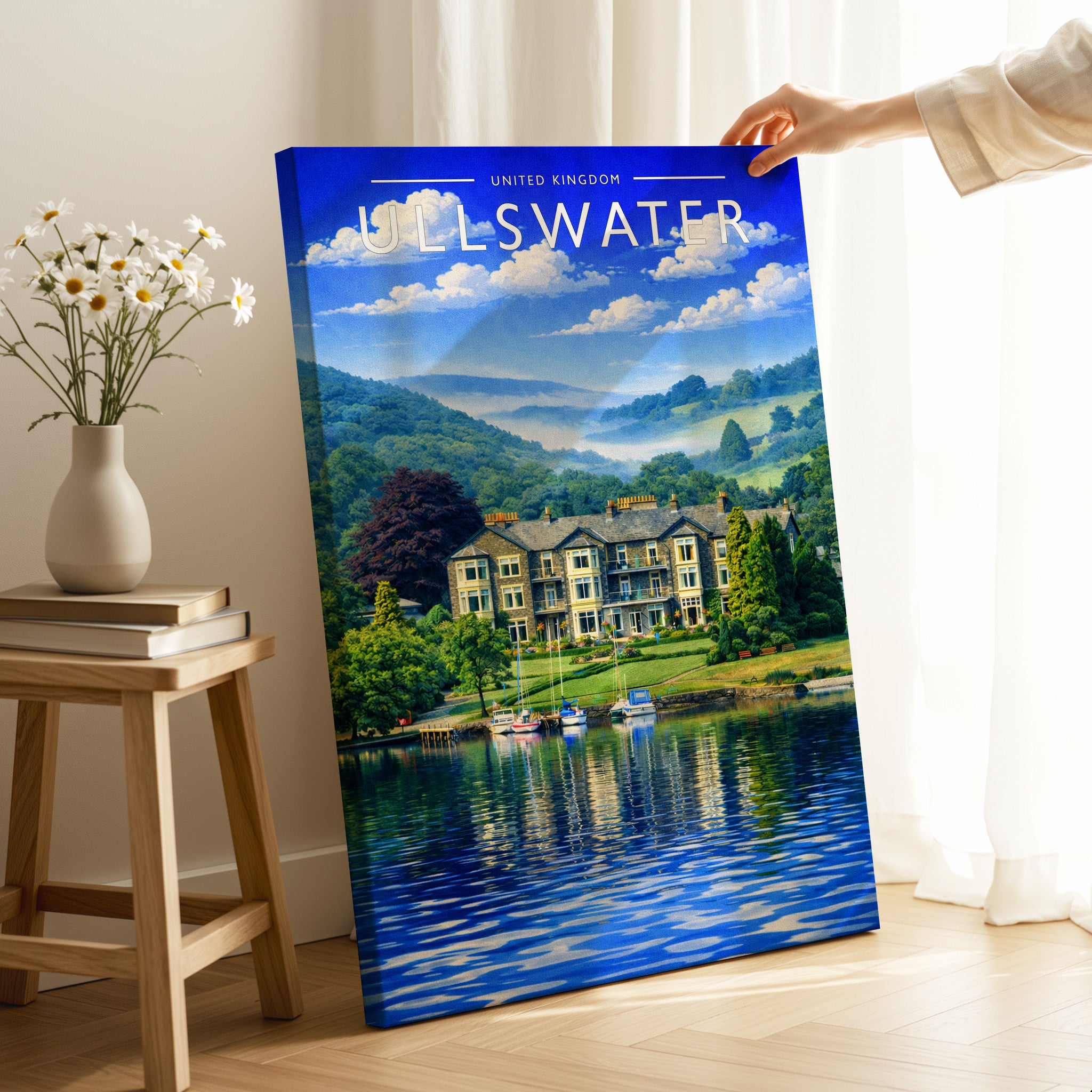 Ullswater Travel Poster as a gallery-wrapped canvas