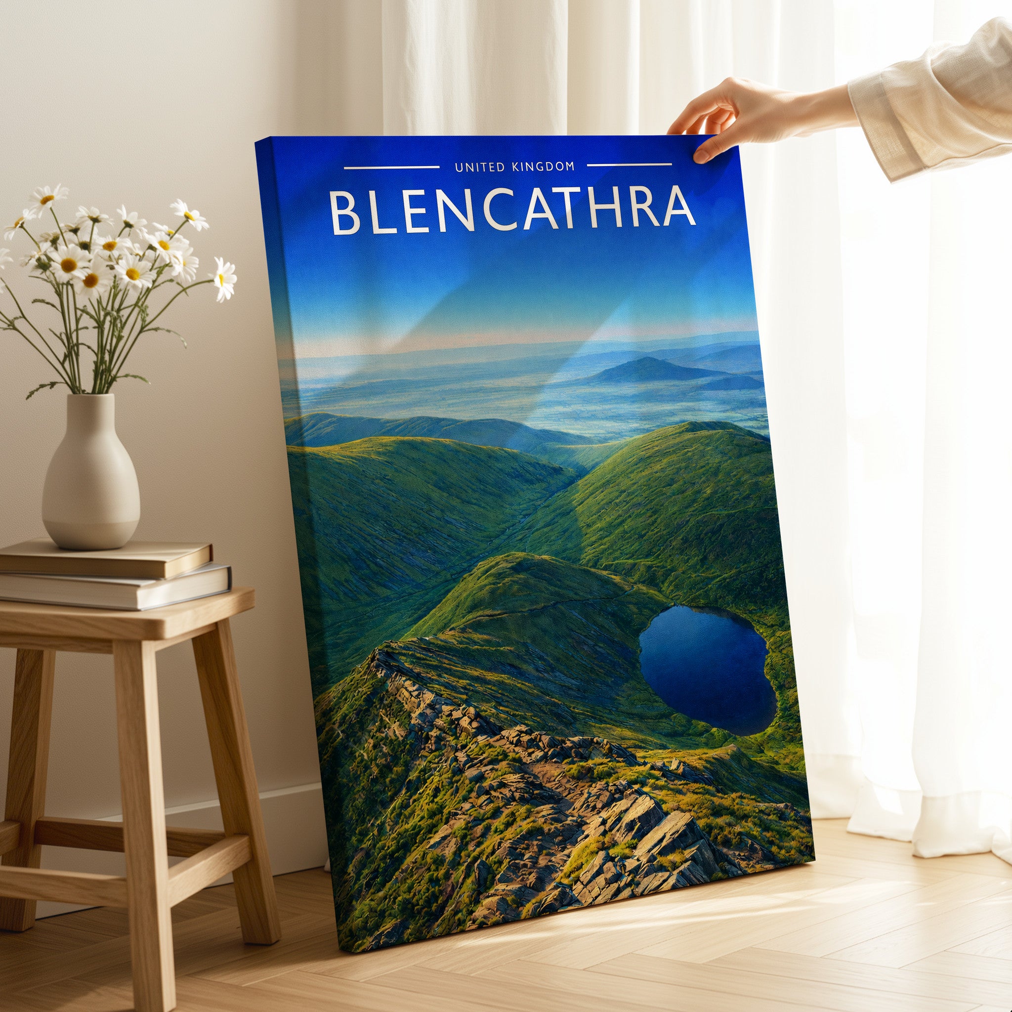 Blencathra Travel Poster as a gallery-wrapped canvas