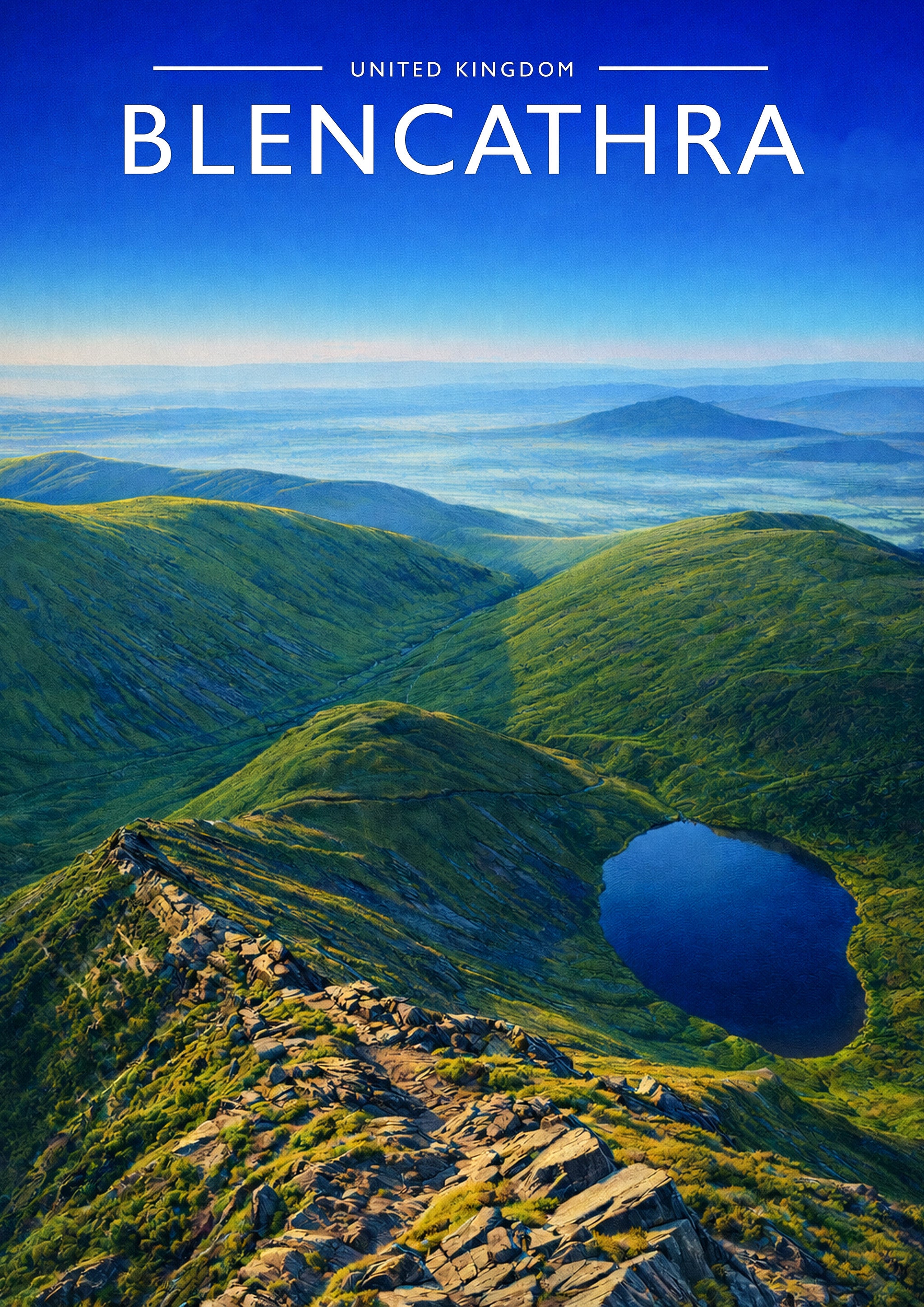 Blencathra Travel Poster - A4 travel poster print
