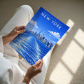 New York #3 Travel Poster - A4 print held in hand