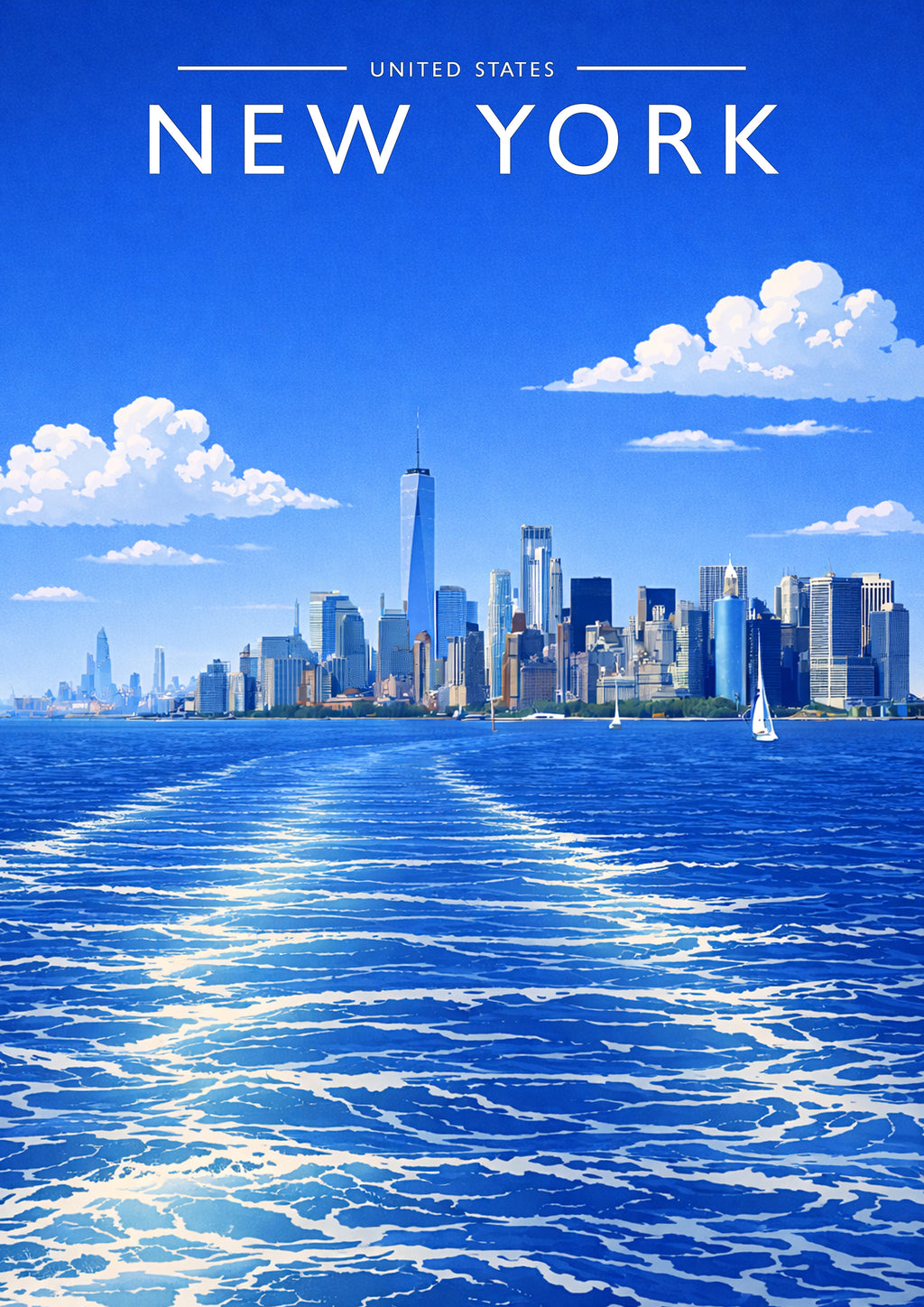 New York #3 Travel Poster - A4 travel poster print