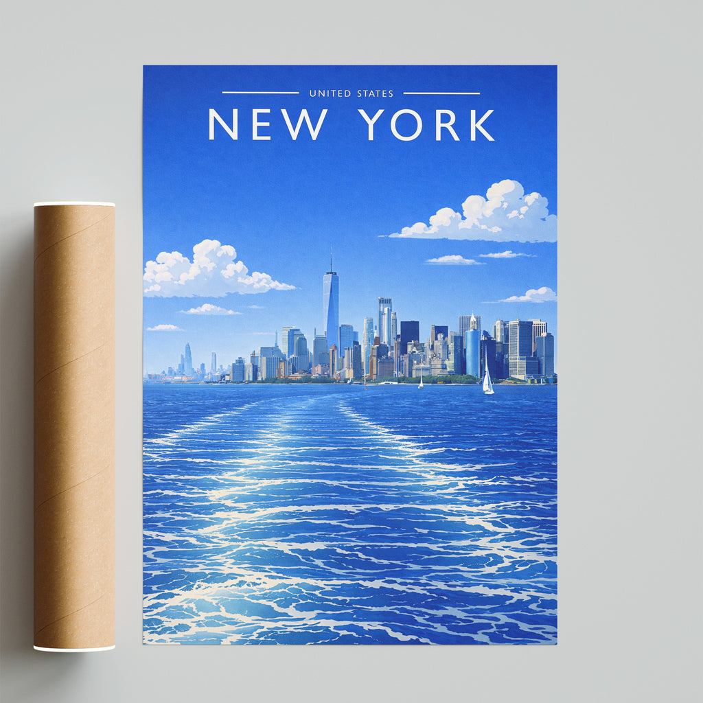 New York #3 Travel Poster - fine art print with shipping tube