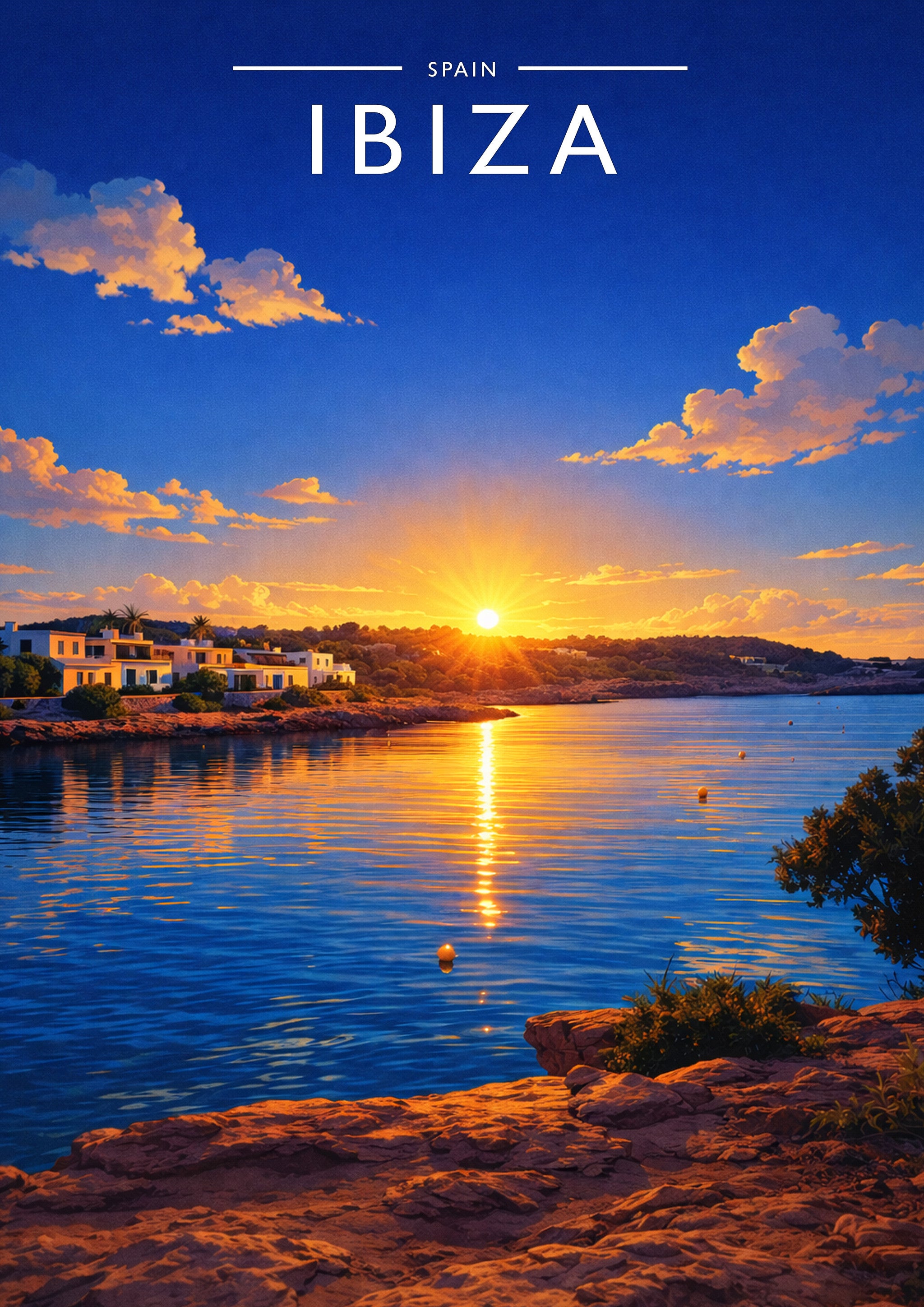 Ibiza #10 Travel Poster - A4 travel poster print