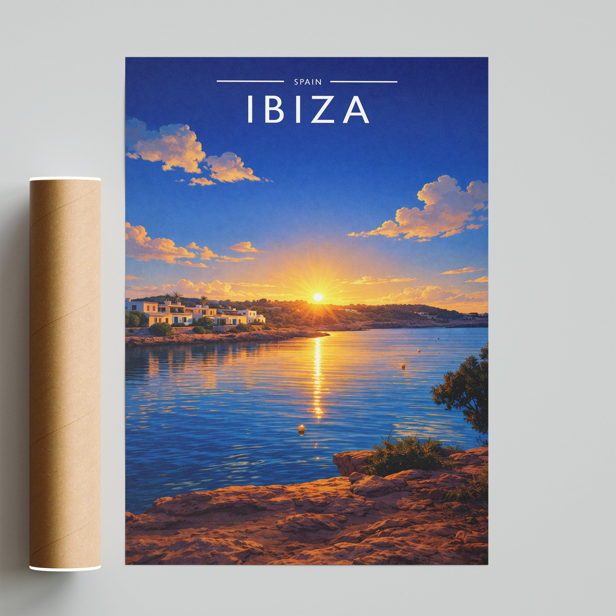 Ibiza #10 Travel Poster - fine art print with shipping tube