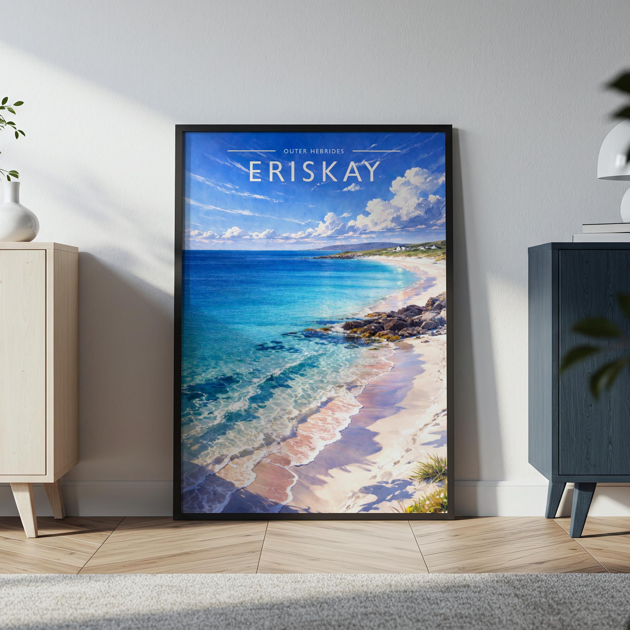 Eriskay #2 Travel Poster in a black frame