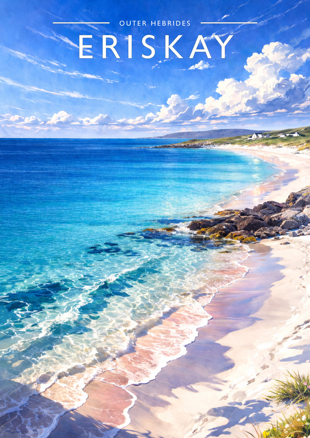 Eriskay #2 Travel Poster - A4 travel poster print