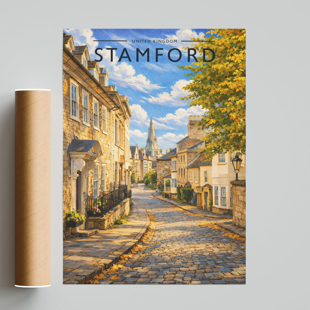 Stamford #9 Travel Poster - fine art print with shipping tube