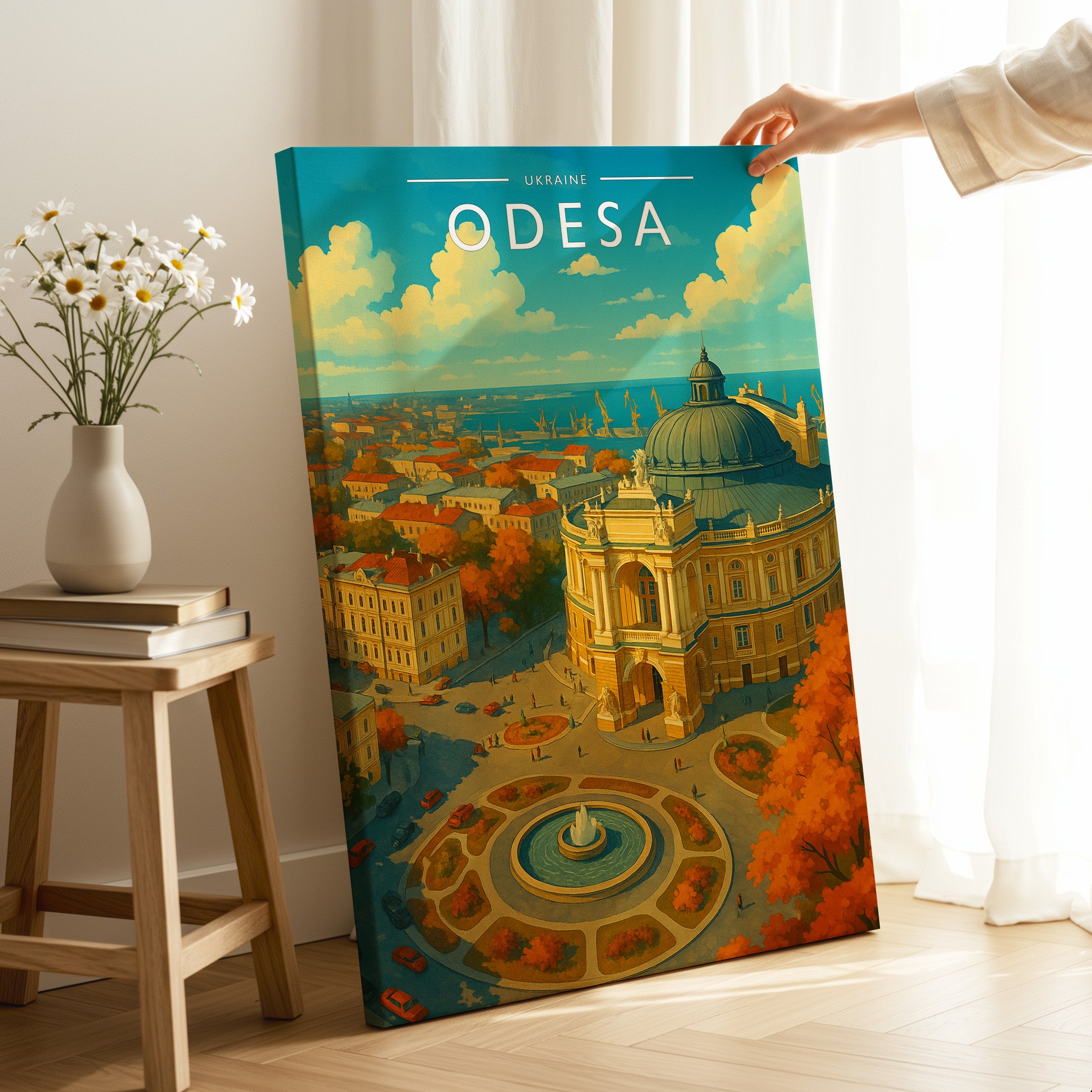 Odesa Travel Poster as a gallery-wrapped canvas