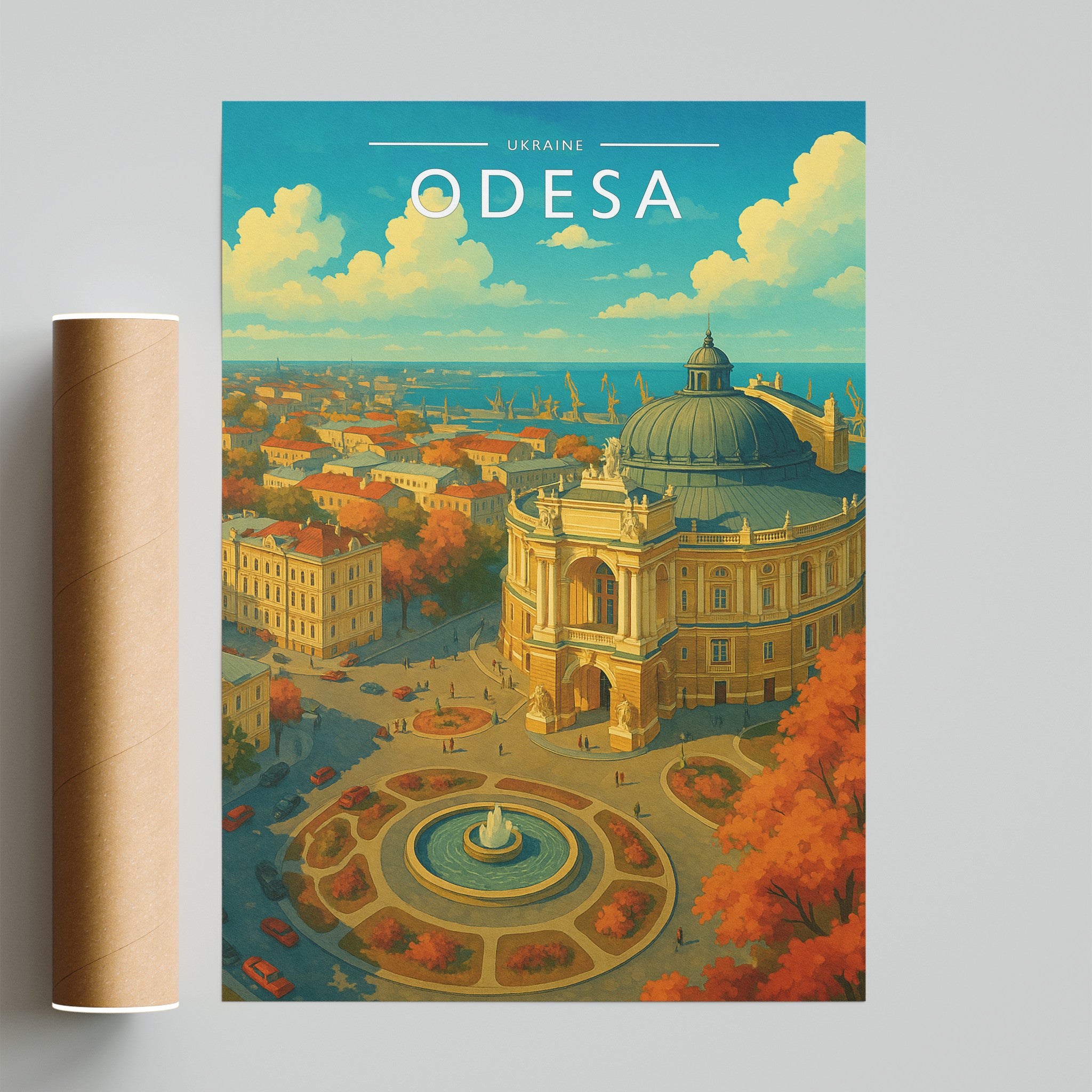 Odesa Travel Poster - fine art print with shipping tube