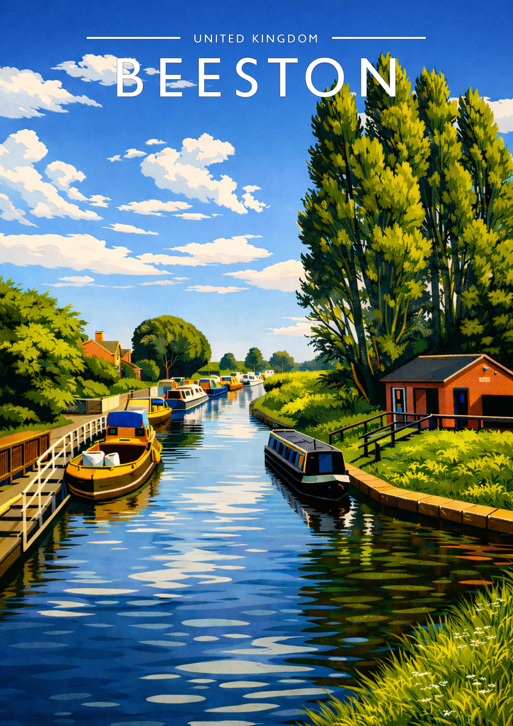Beeston Travel Poster - A4 travel poster print