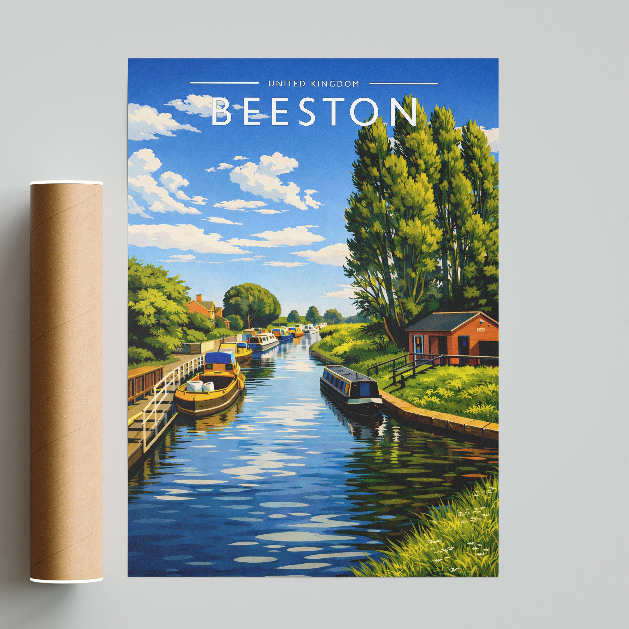 Beeston Travel Poster - fine art print with shipping tube