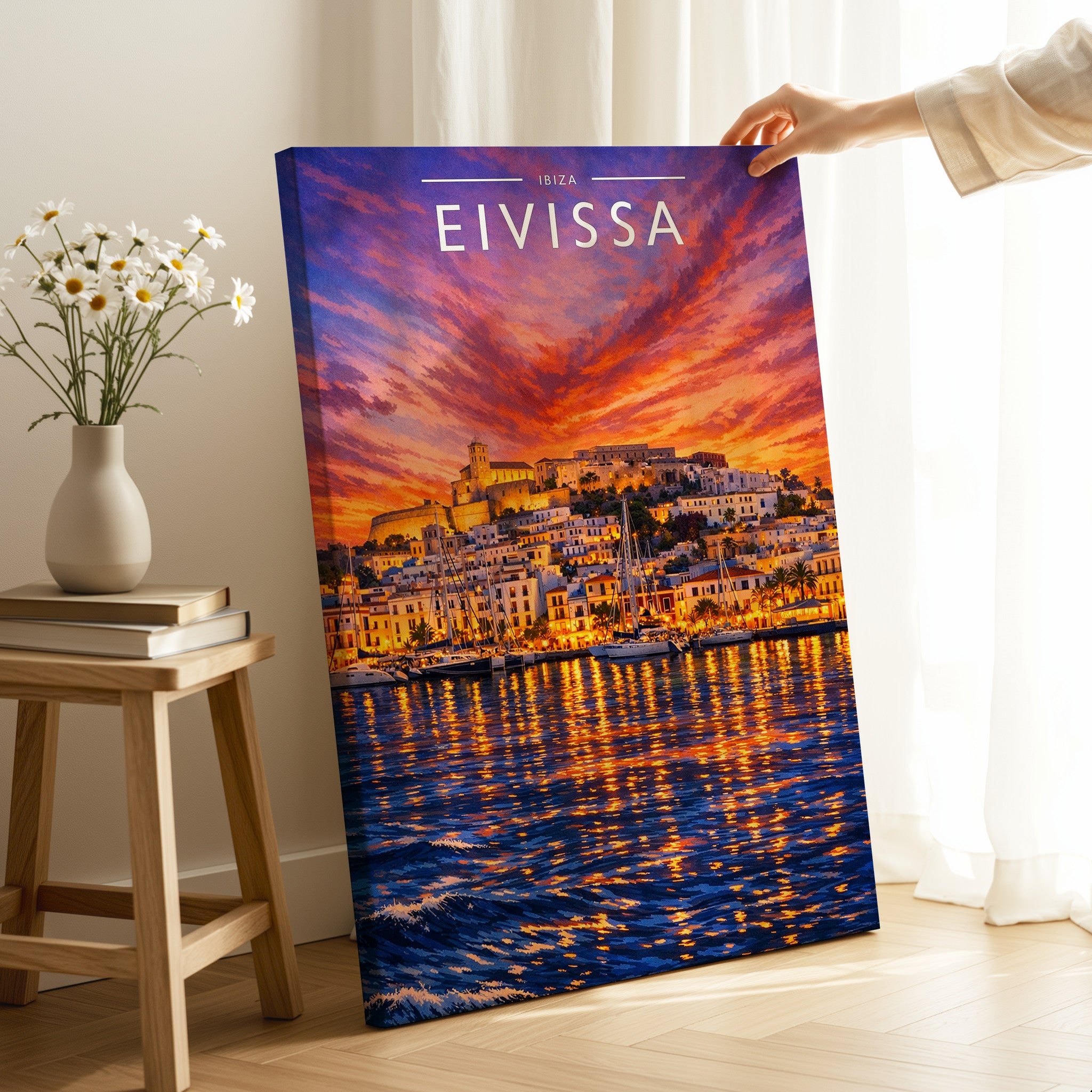 Eivissa #3 Travel Poster as a gallery-wrapped canvas