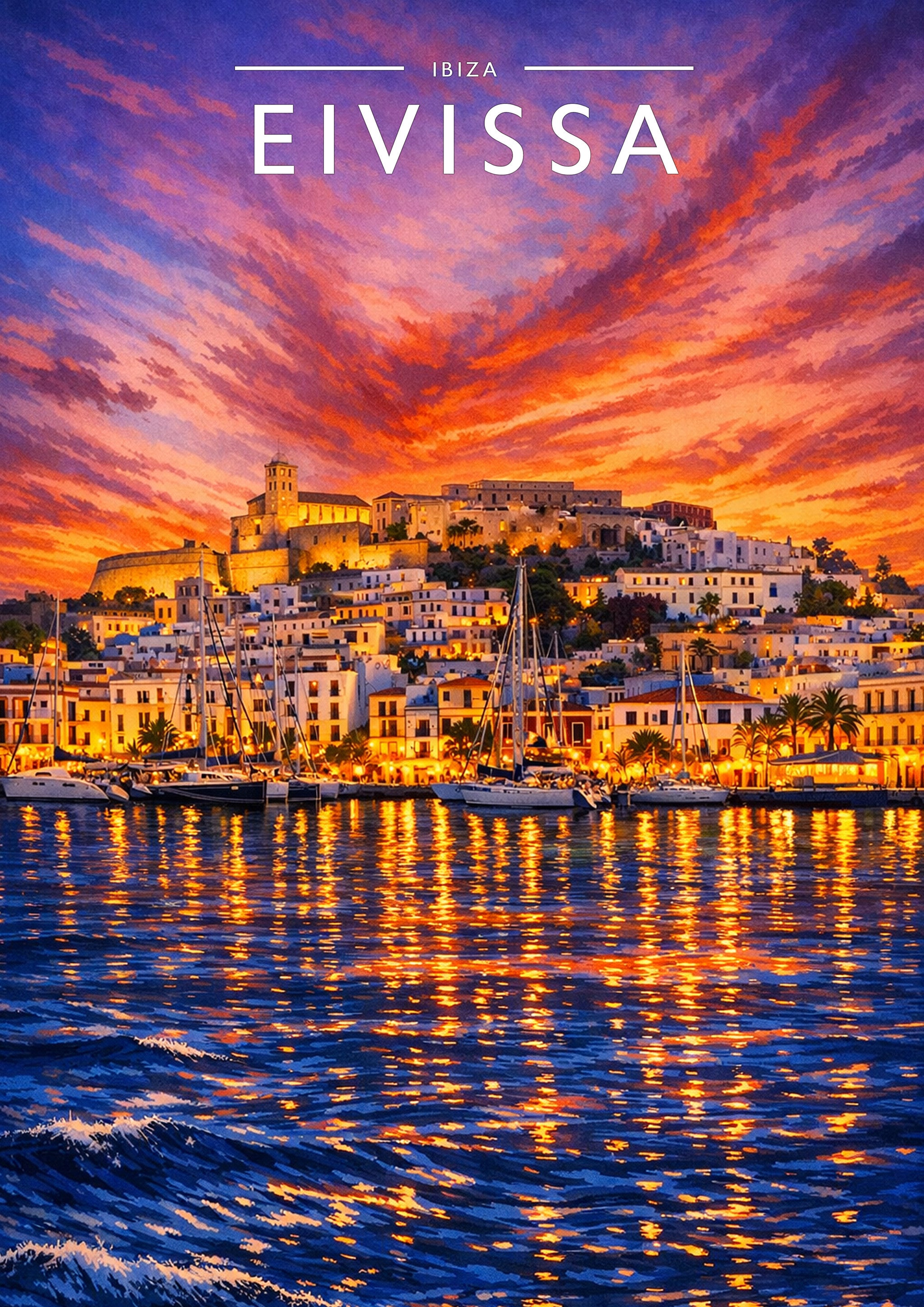 Eivissa #3 Travel Poster - A4 travel poster print