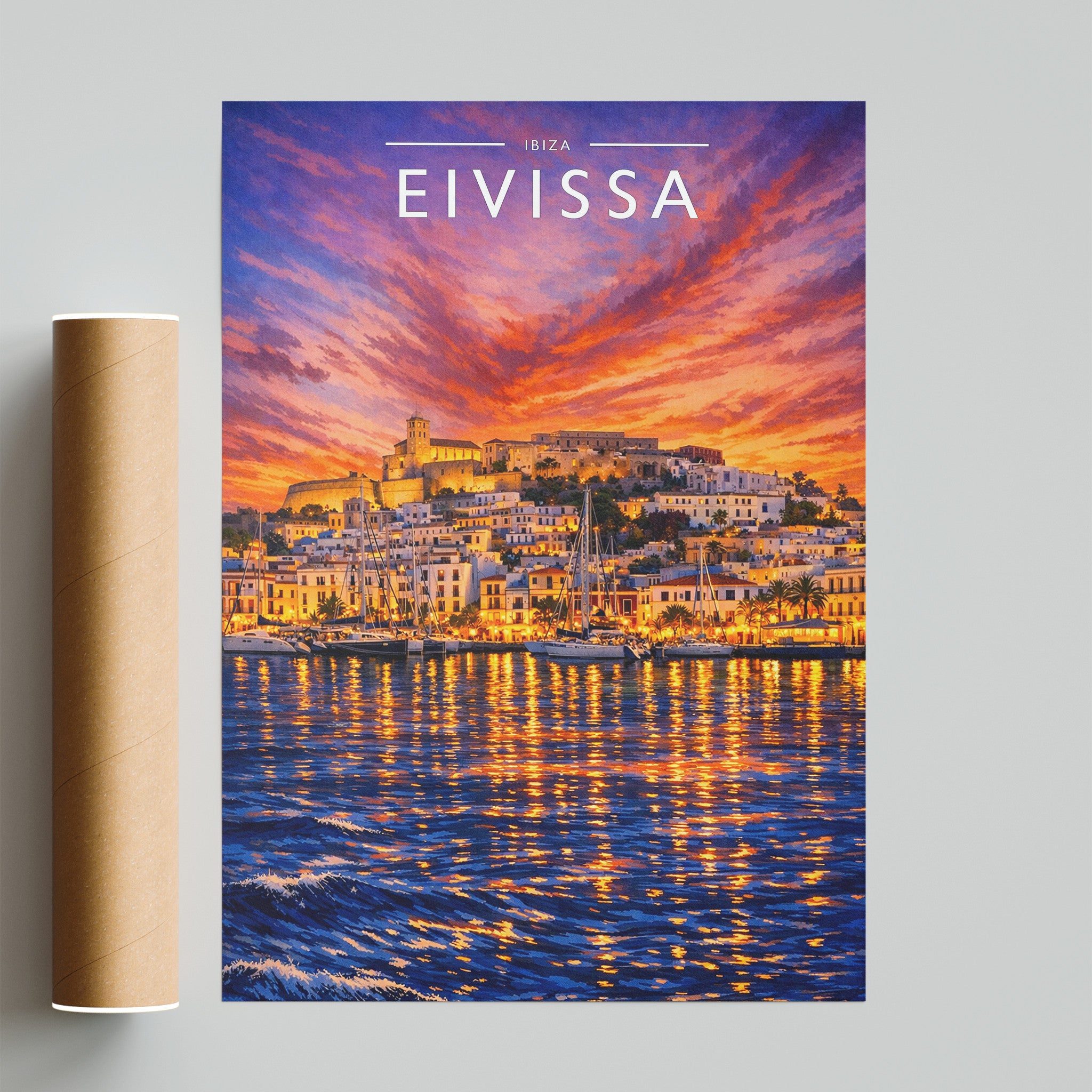 Eivissa #3 Travel Poster - fine art print with shipping tube